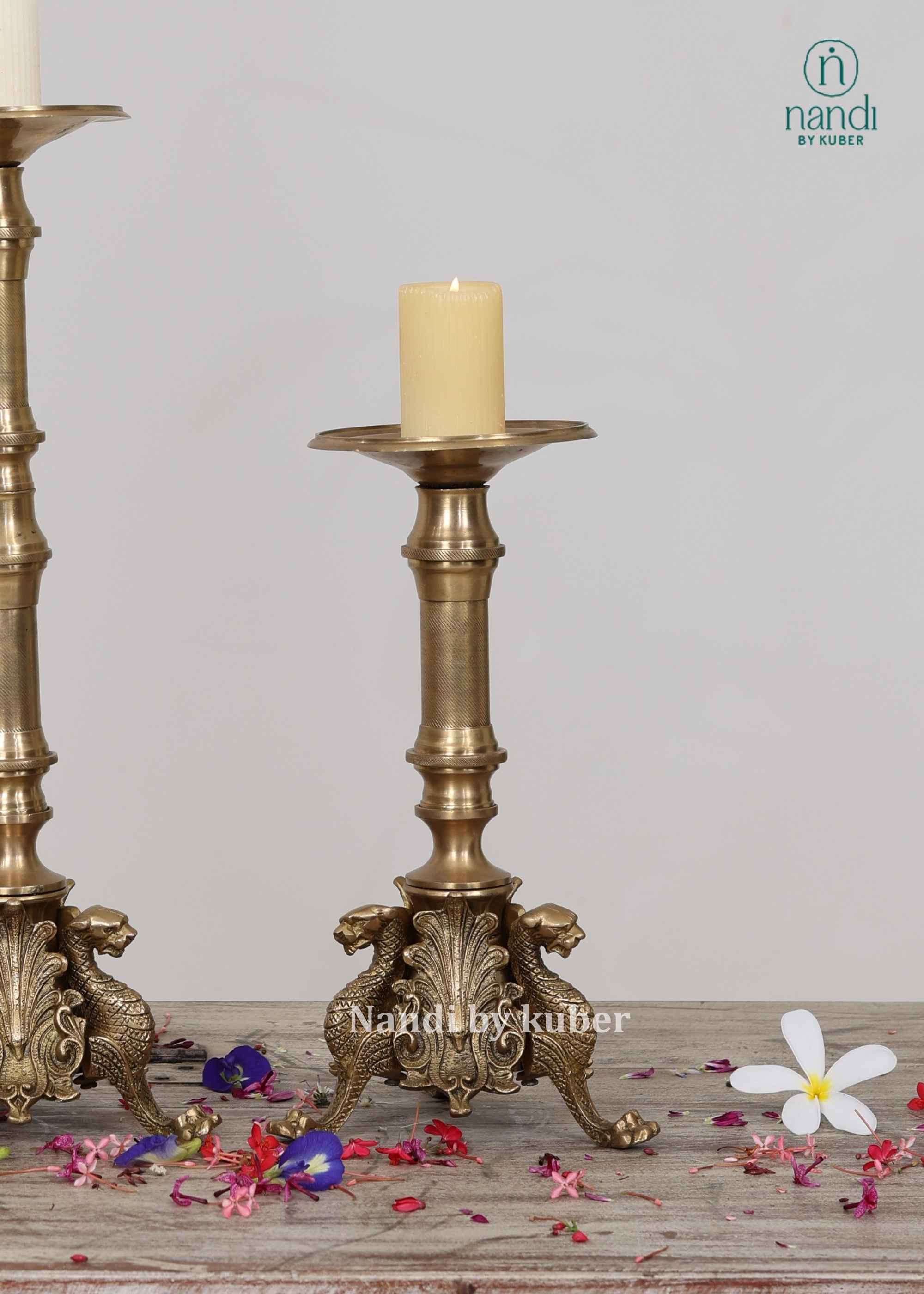 Brass Candle Stand Dragon Small - additional view