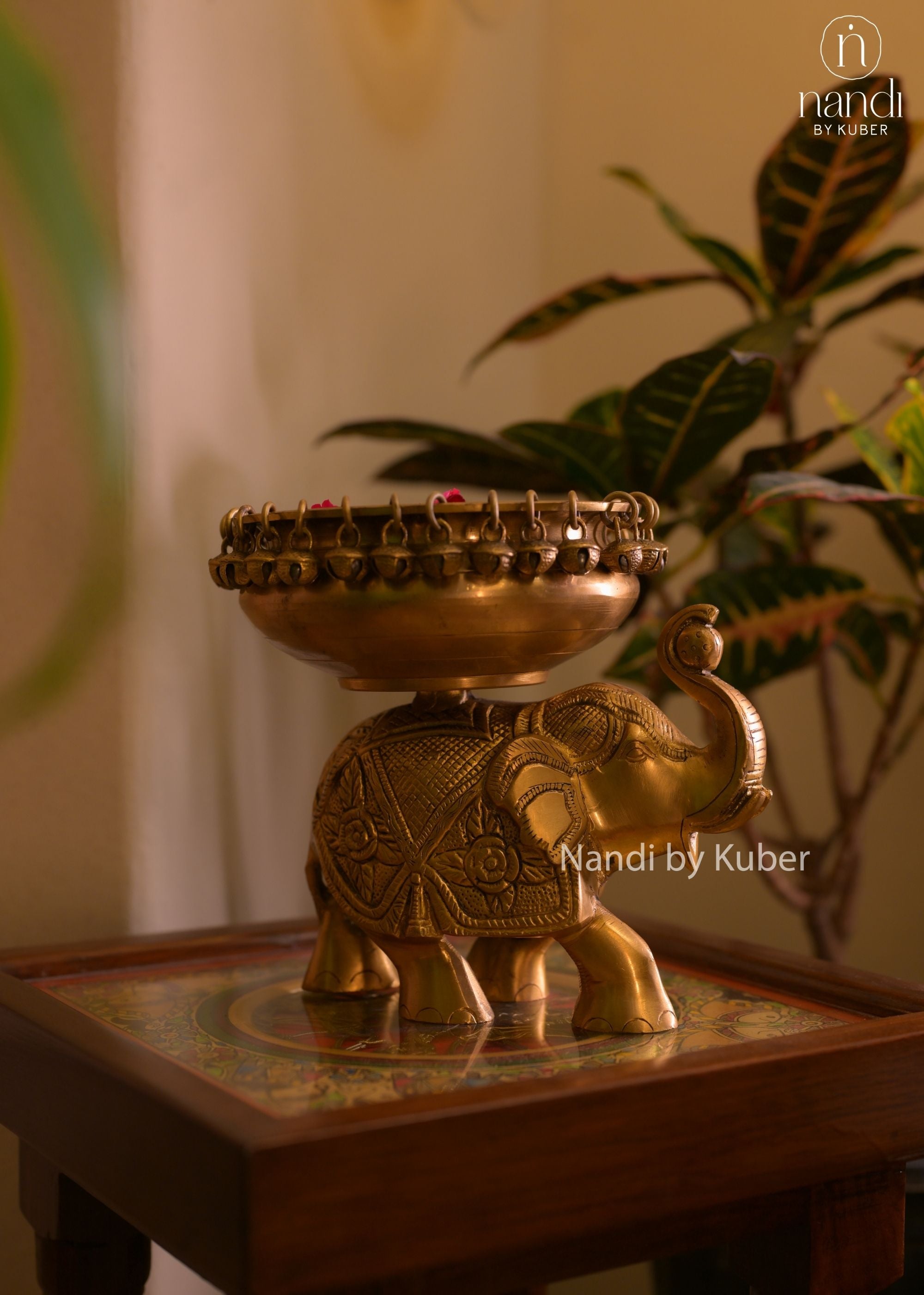 Brass Urli Elephant