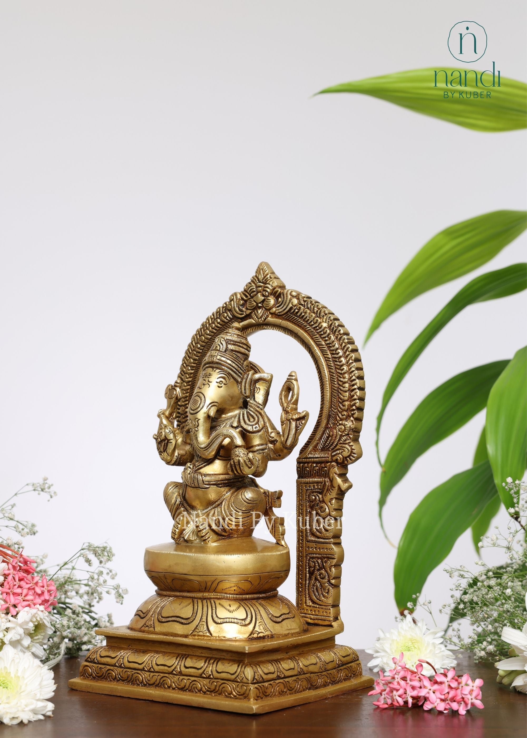 Brass Arch Ganesha - side view