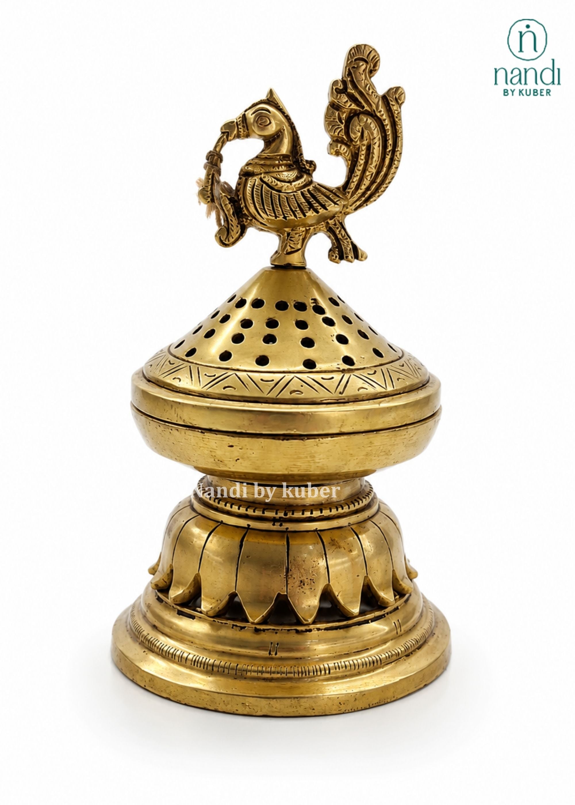 Brass Dhoop Burner - front view