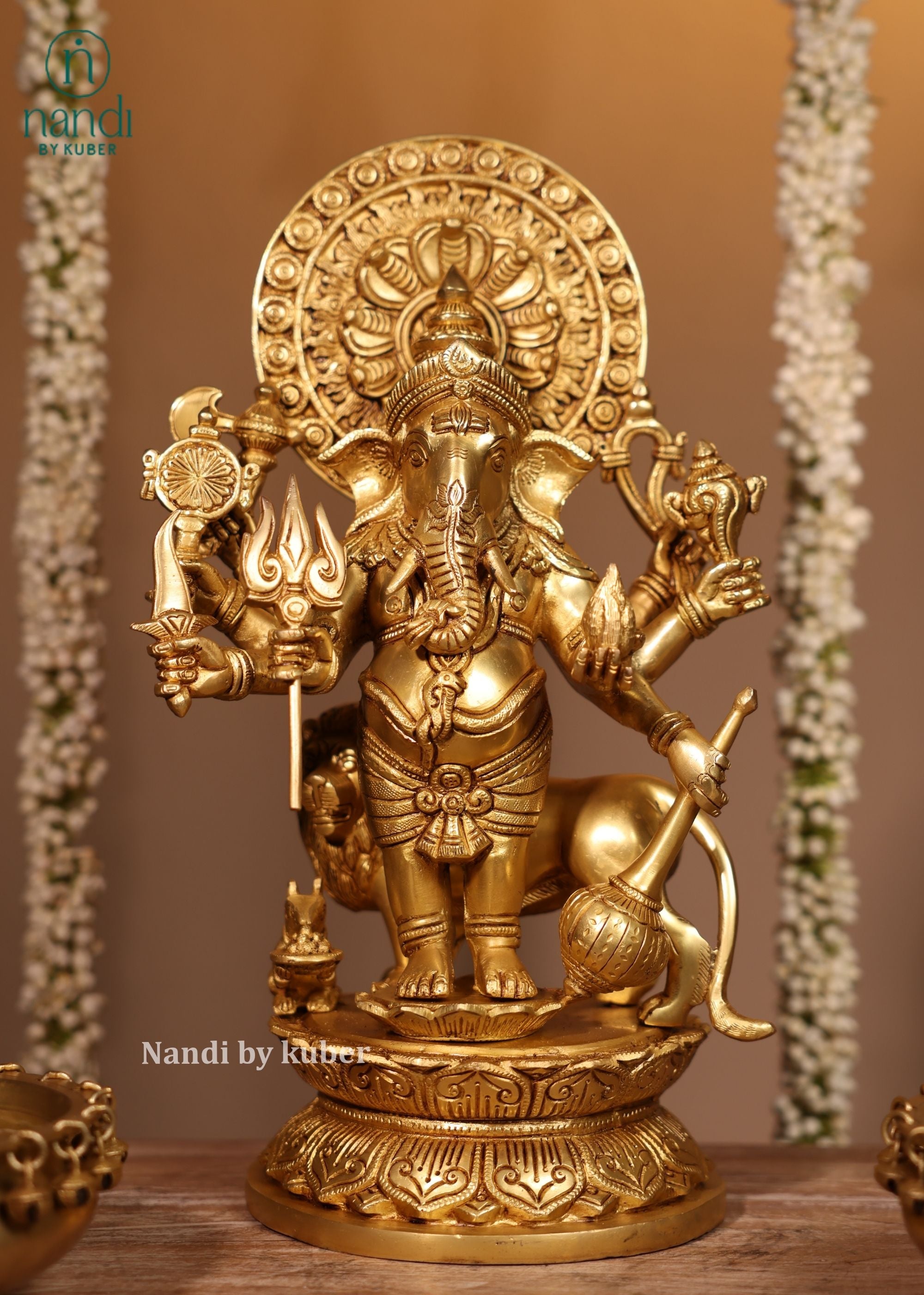 Brass Drishti Ganesha - additional view