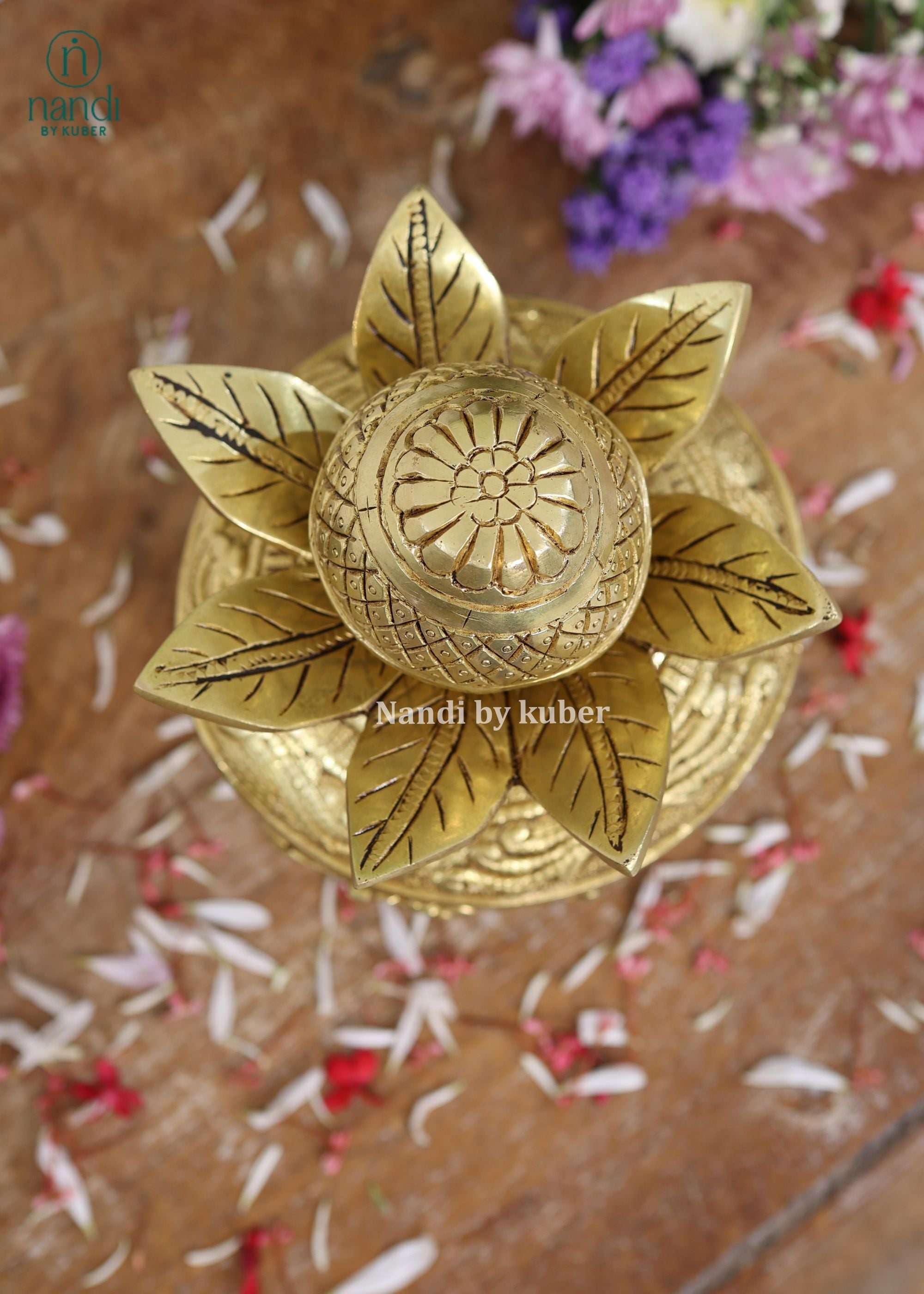 Brass Asthlaxmi Kalash - lifestyle view
