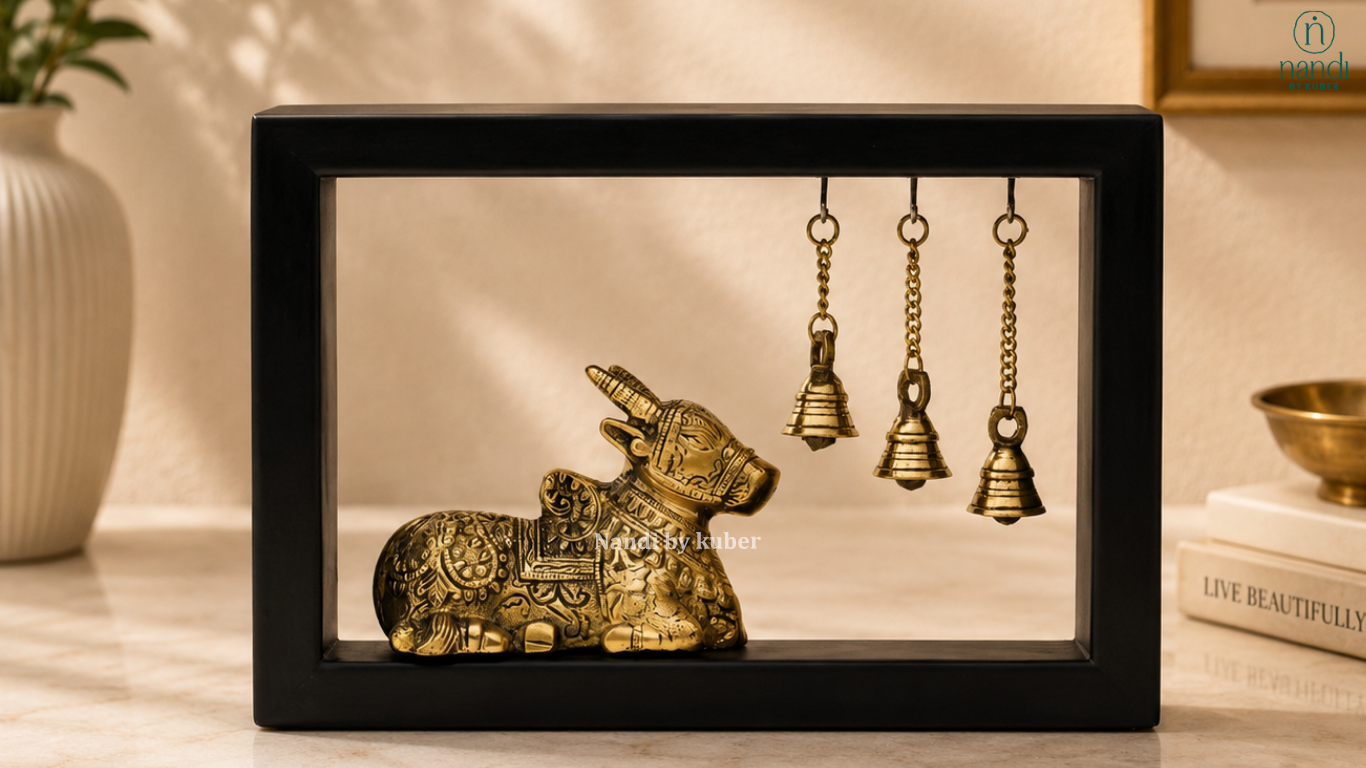Brass Nandi With Frame