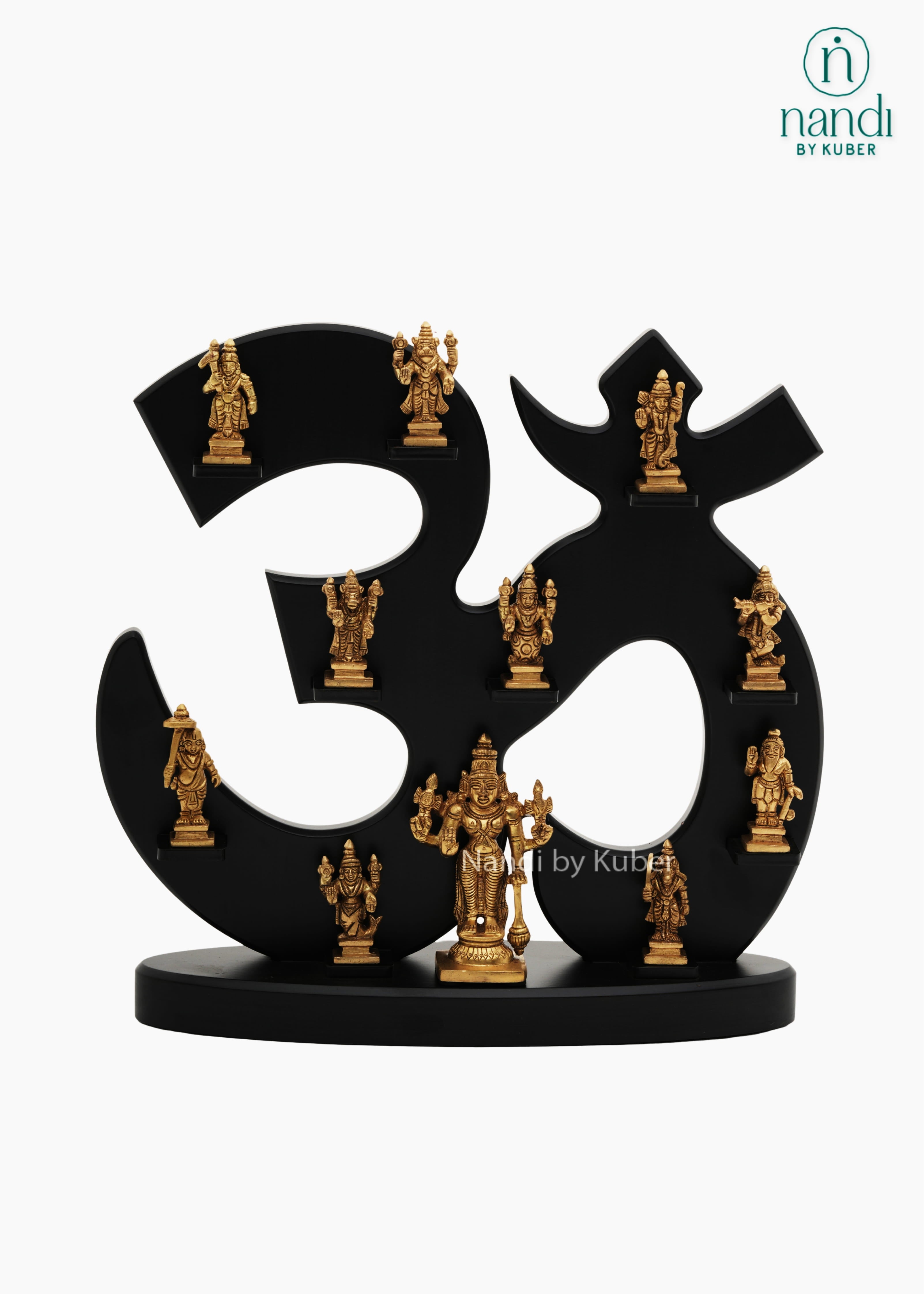 Brass Dashavatar Om frame decorative showpiece