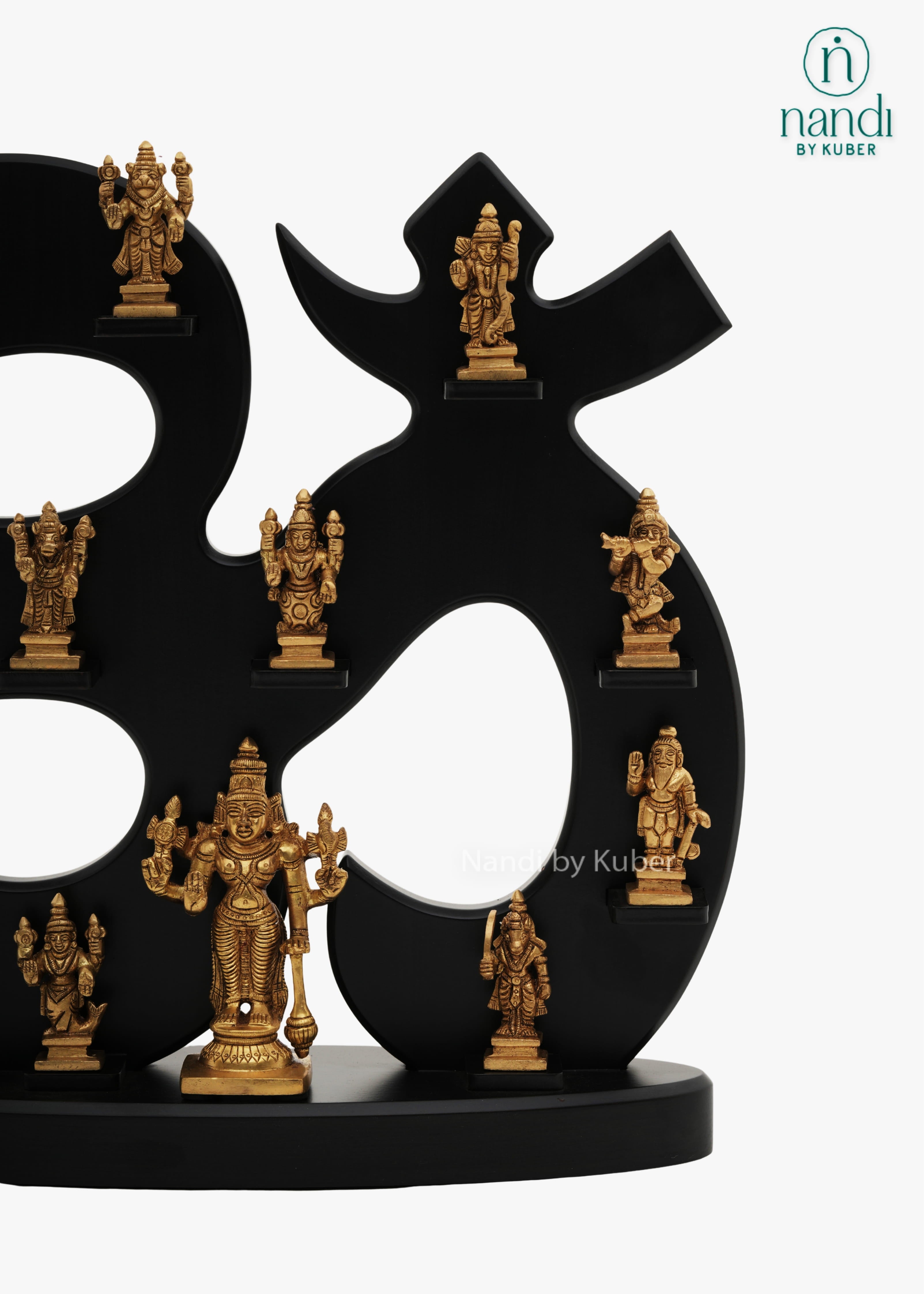 Brass Dashavatar Om frame decorative showpiece