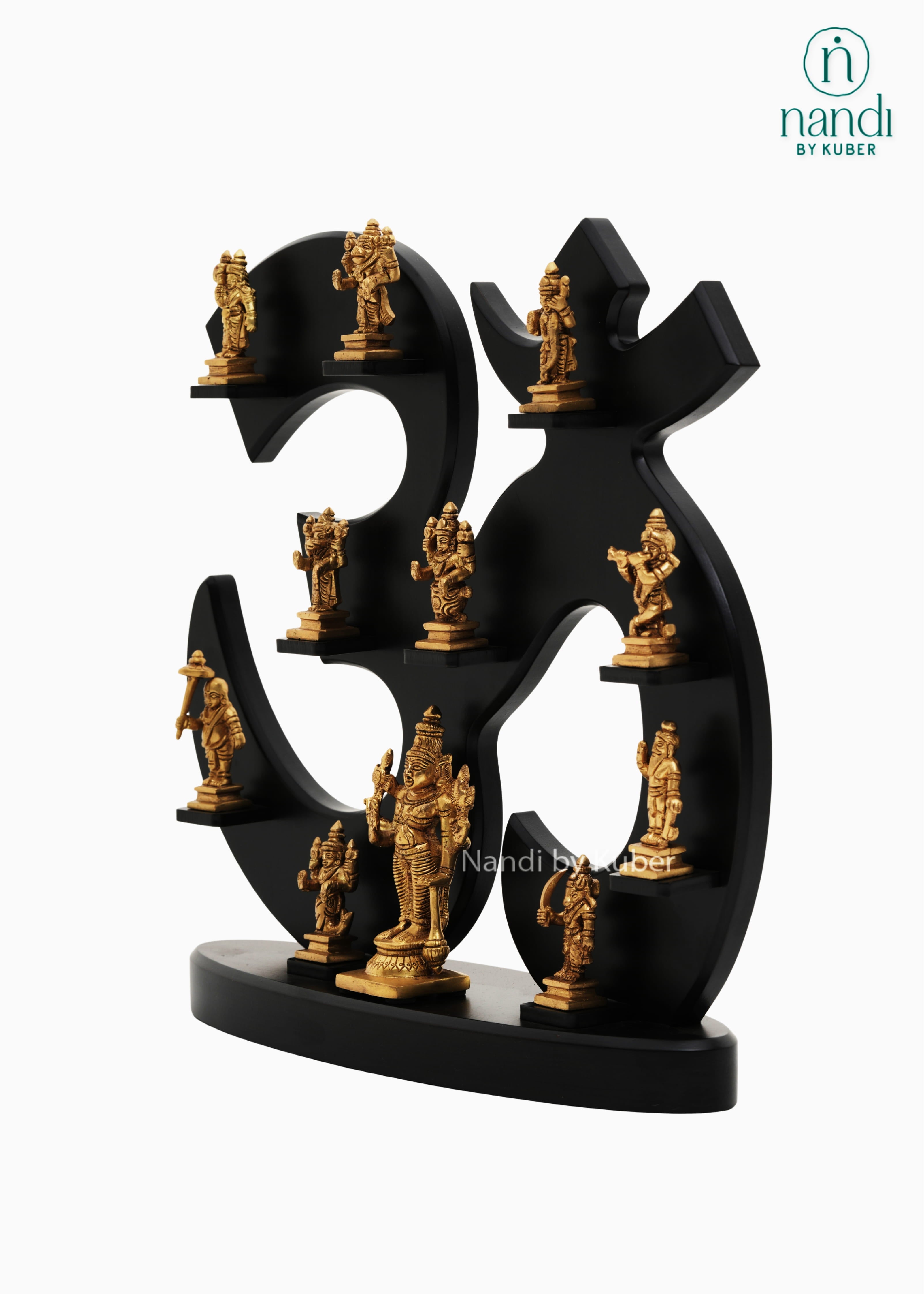 Brass Dashavatar Om frame decorative showpiece