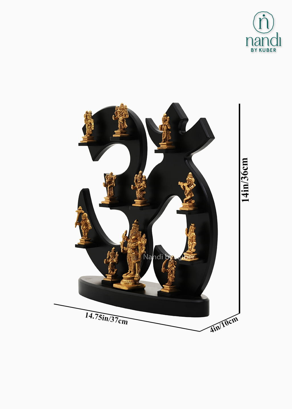 Brass Dashavatar Om frame decorative showpiece