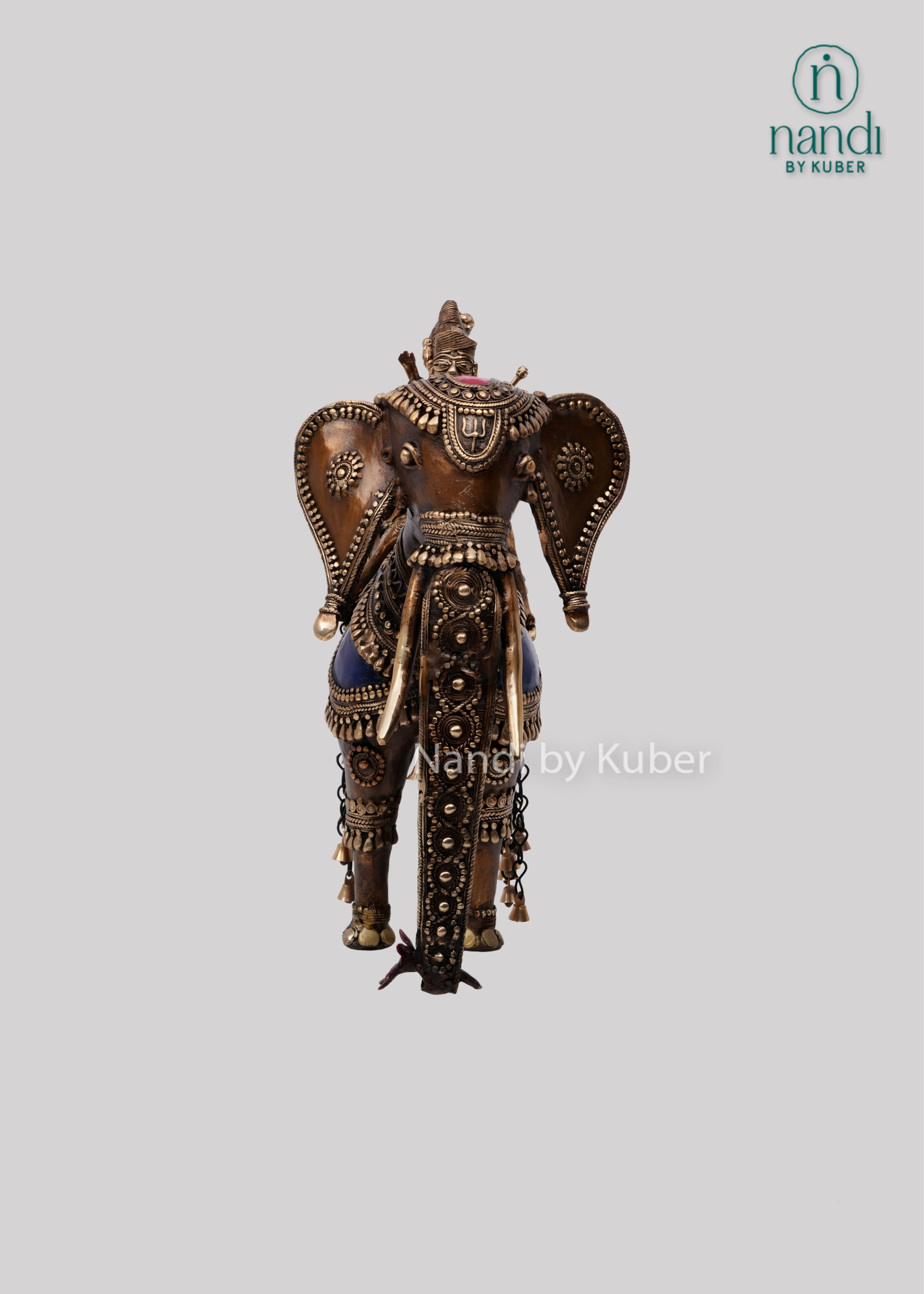 Brass elephant Ram Darbar decor piece