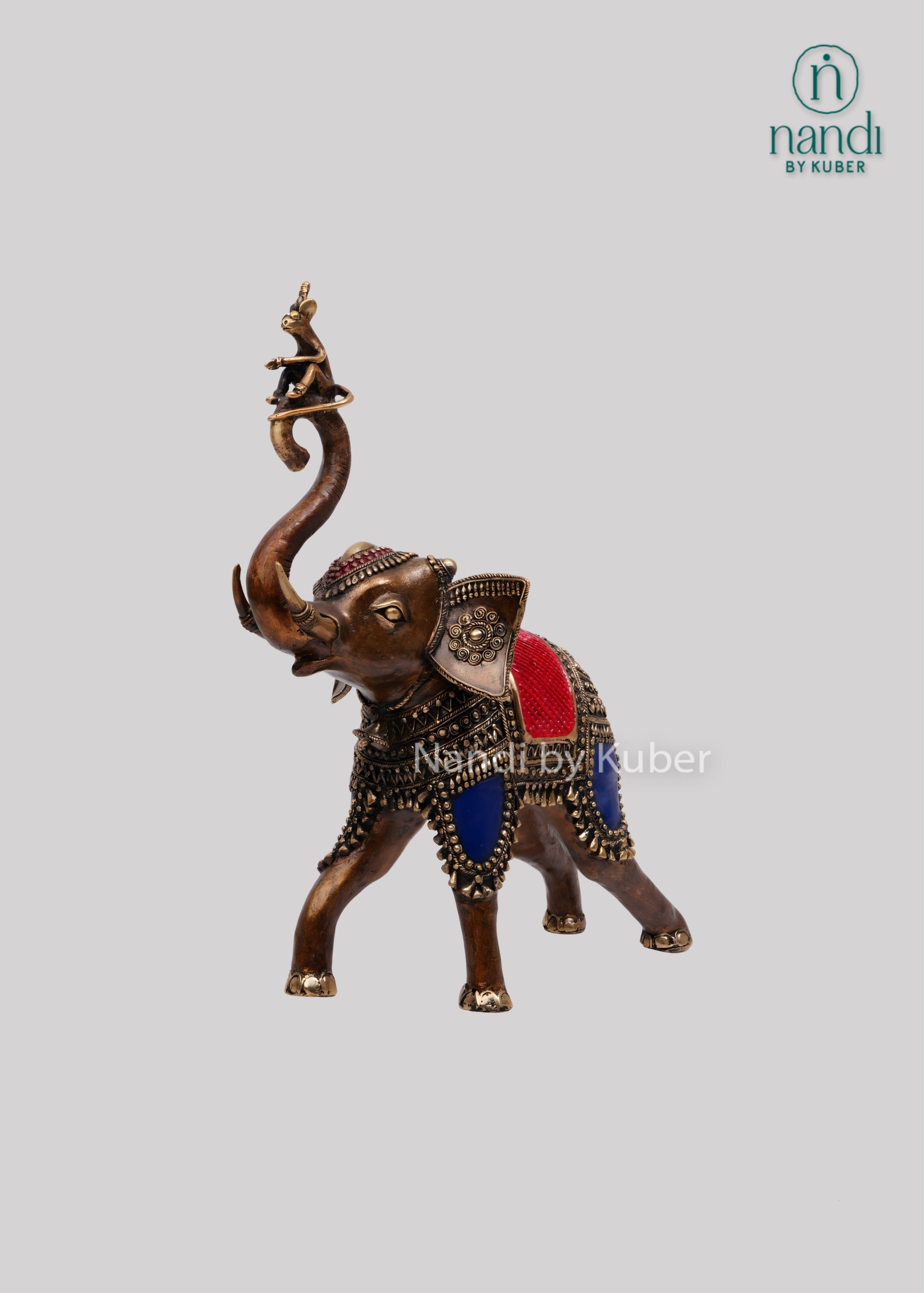 Brass decorative elephant sculpture