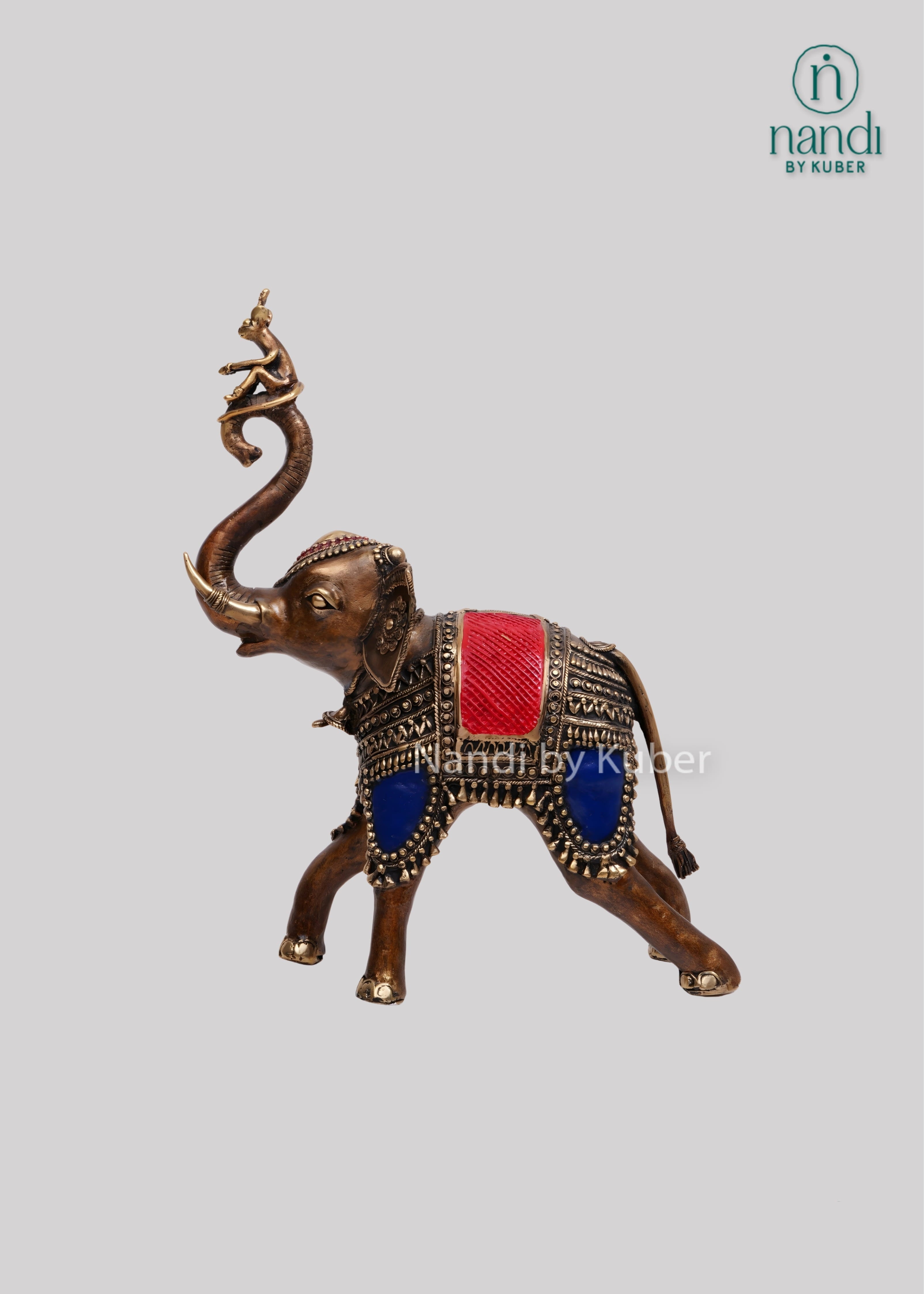 Brass decorative elephant sculpture