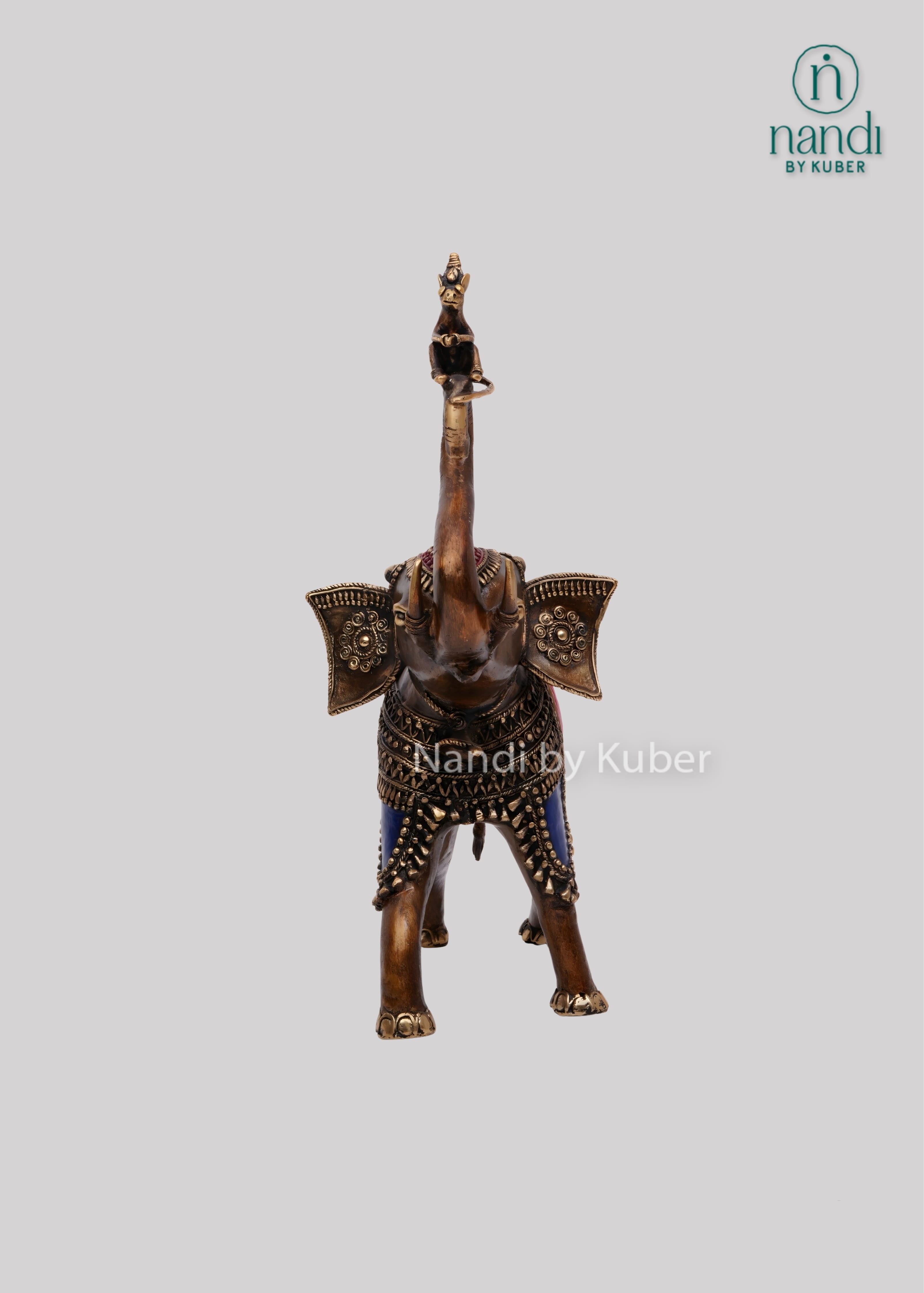 Brass decorative elephant sculpture