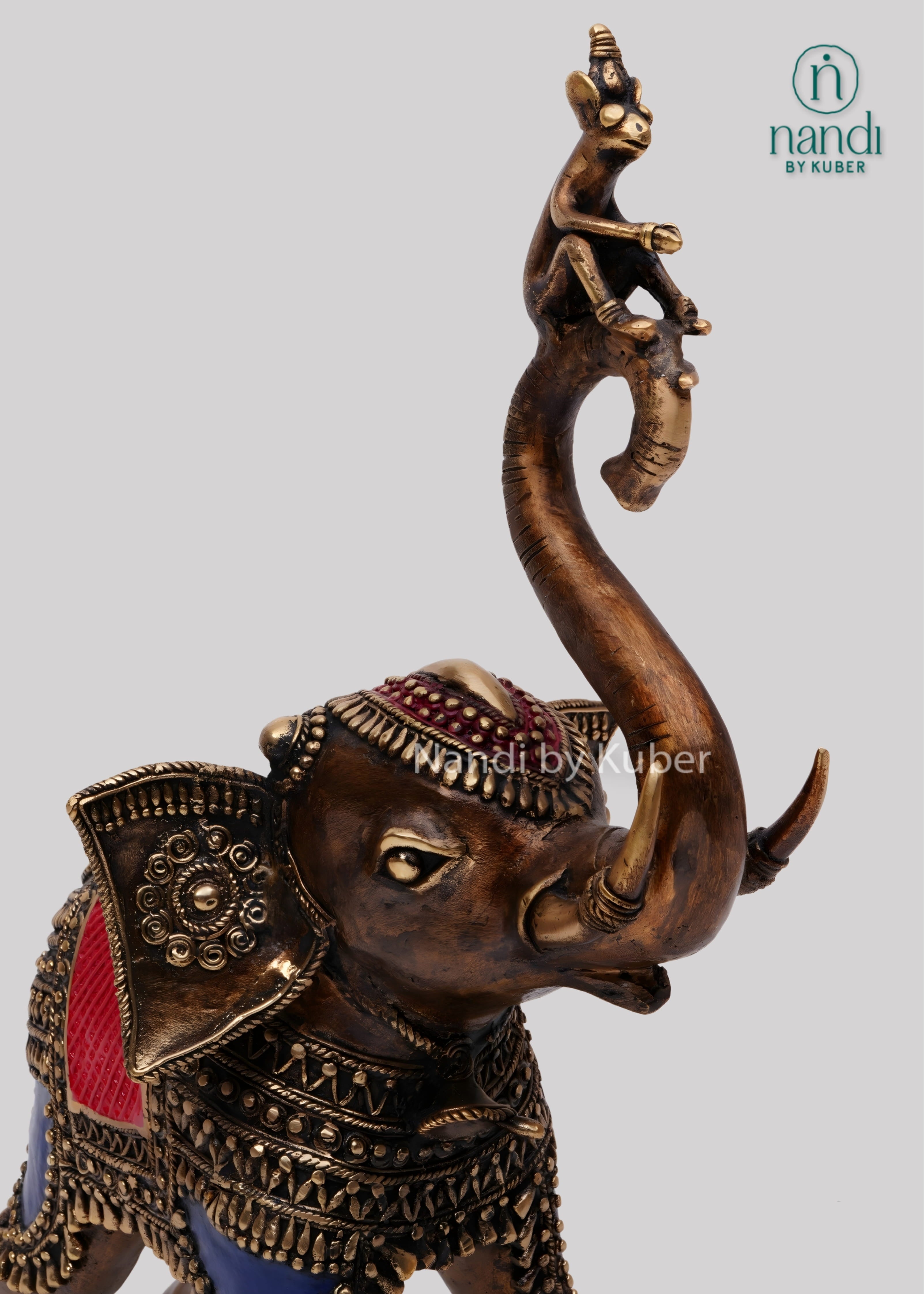 Brass decorative elephant sculpture