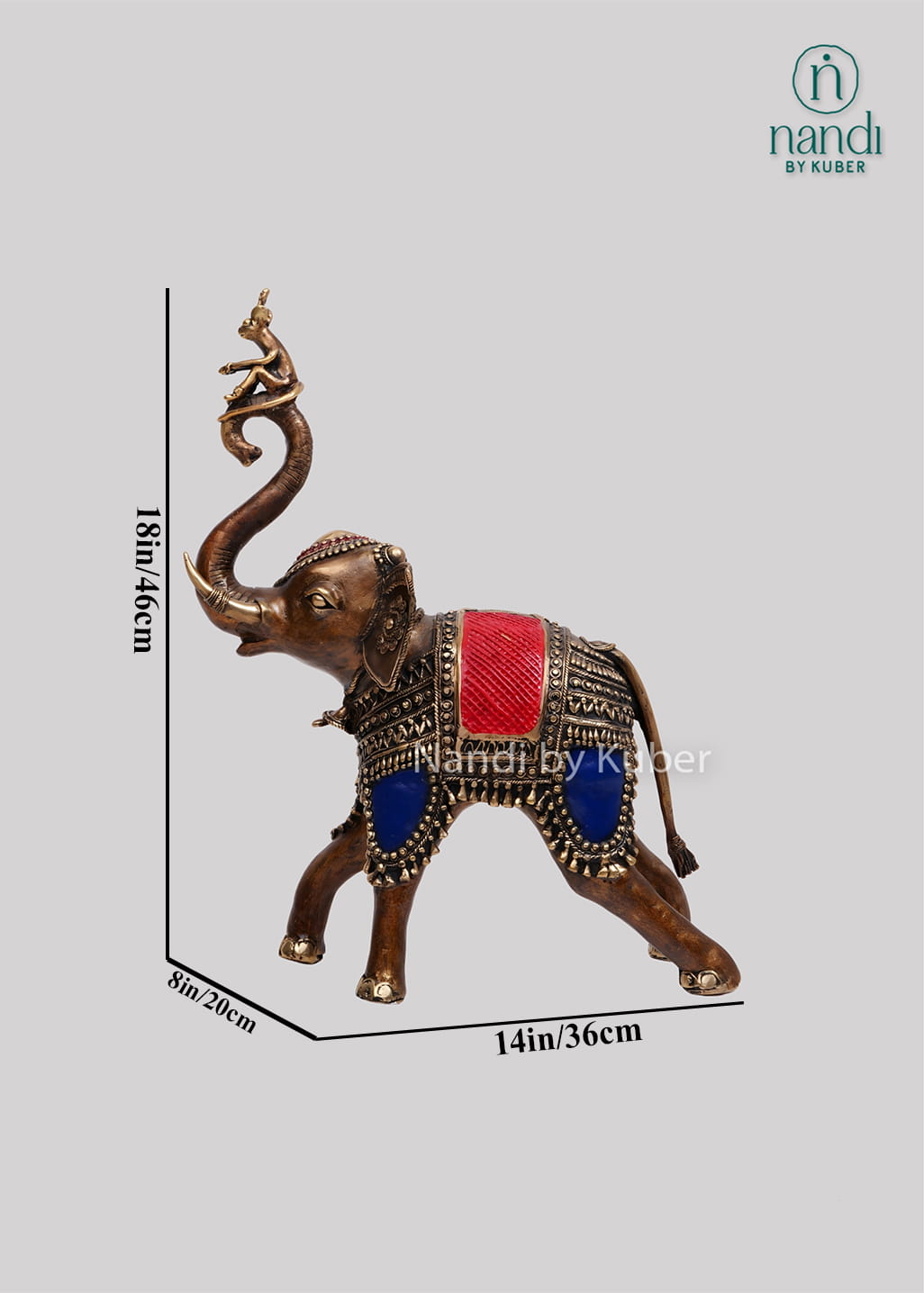 Brass decorative elephant sculpture