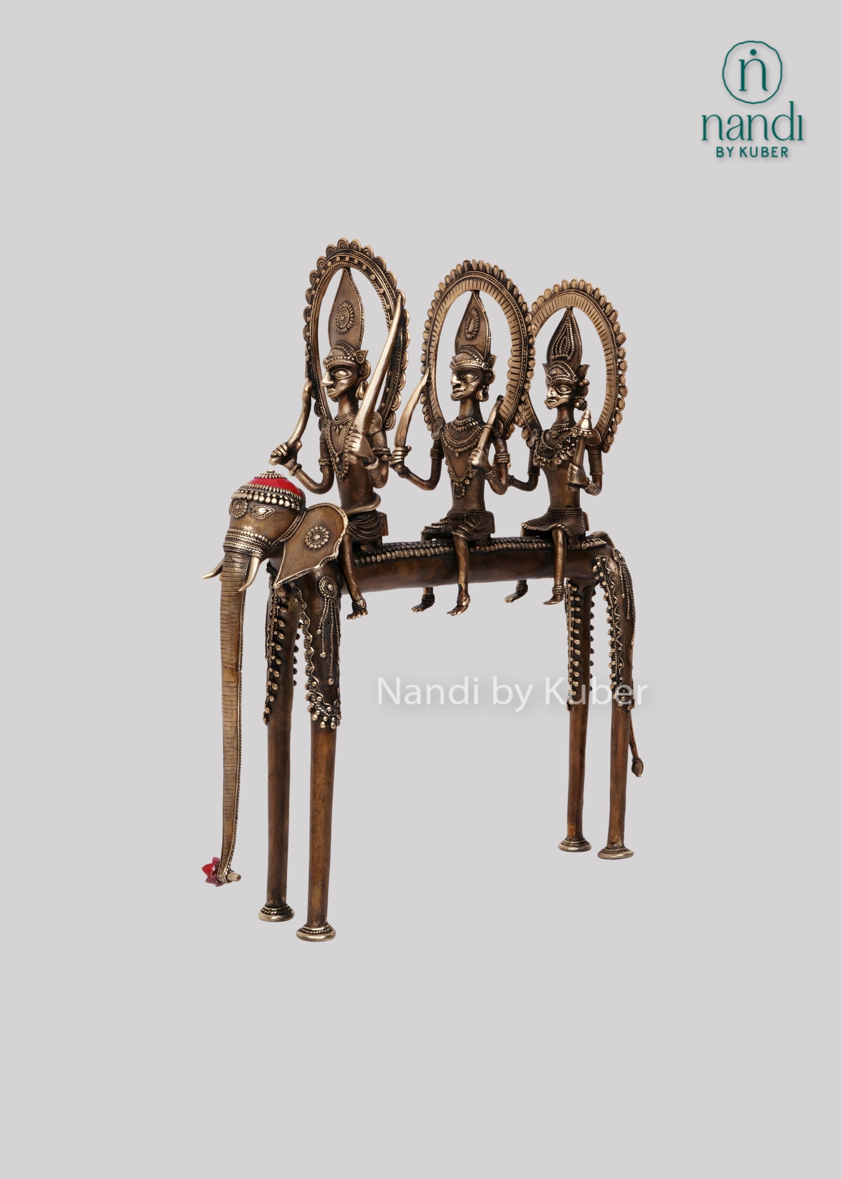 Brass Ram Darbar elephant decor