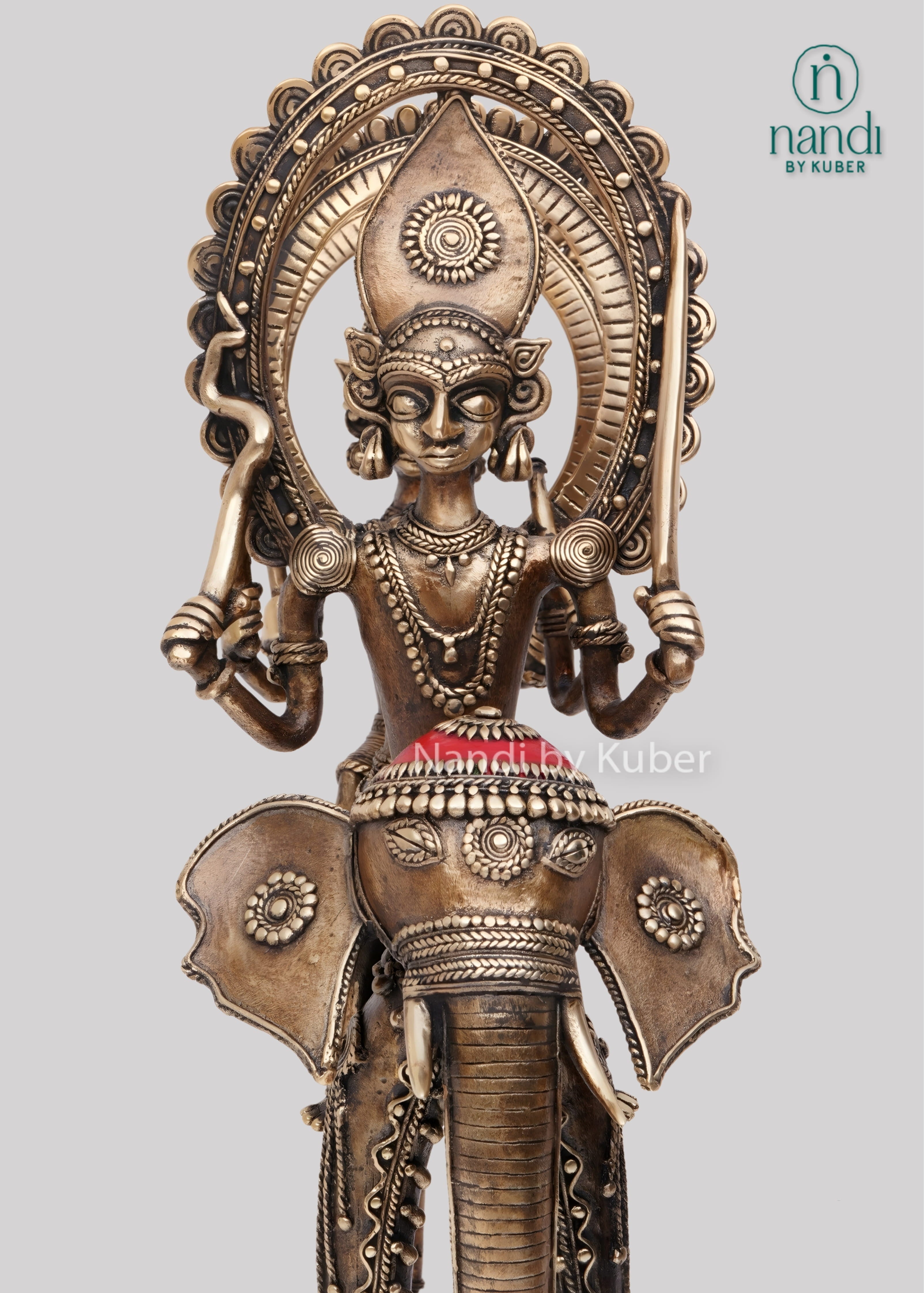 Brass Ram Darbar elephant decor