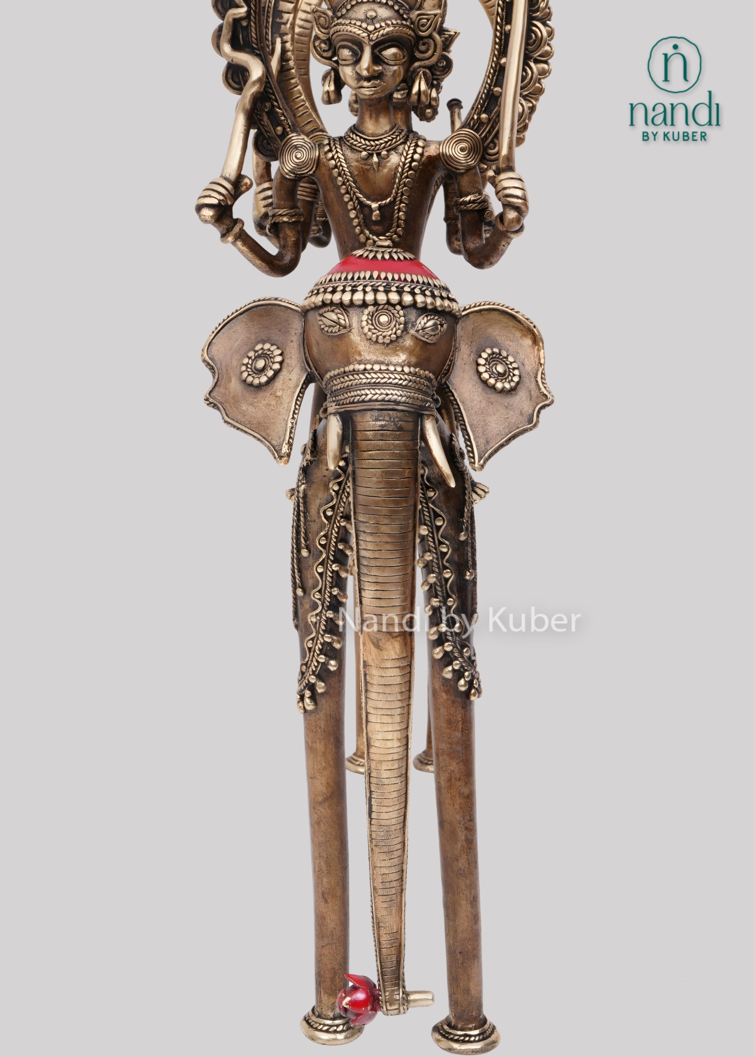 Brass Ram Darbar elephant decor