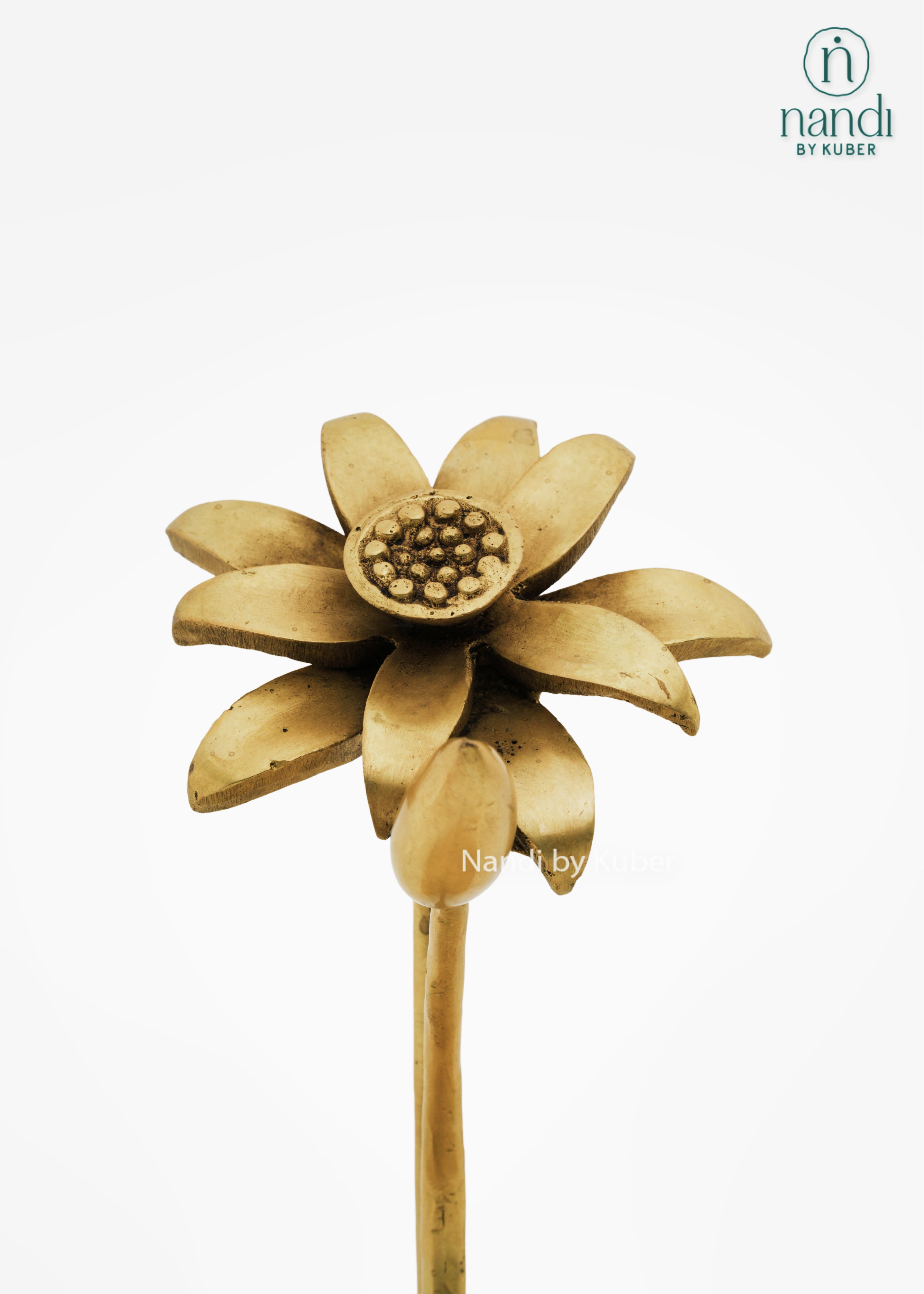 Brass lotus flower stand decorative showpiece