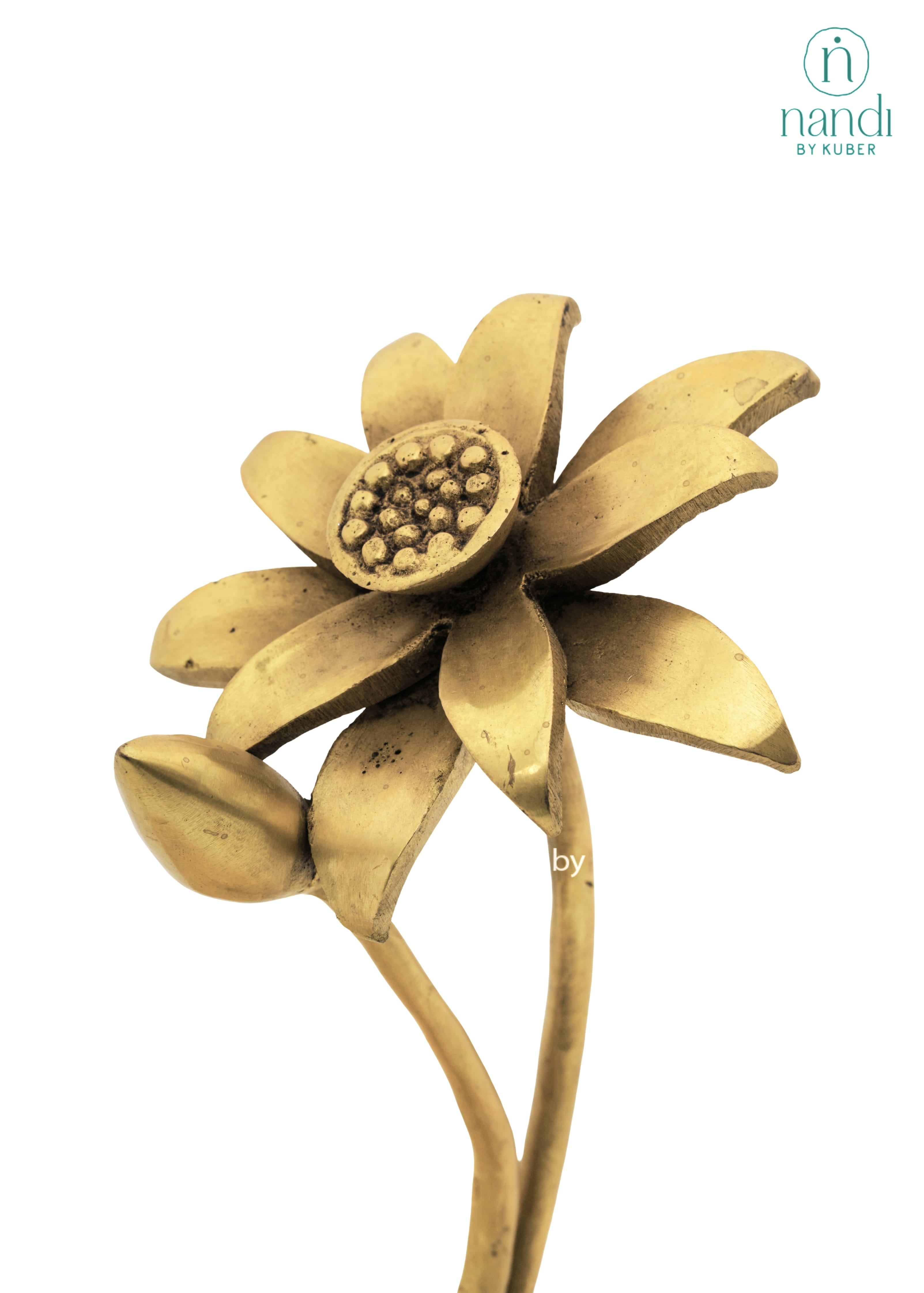 Brass lotus flower stand decorative showpiece