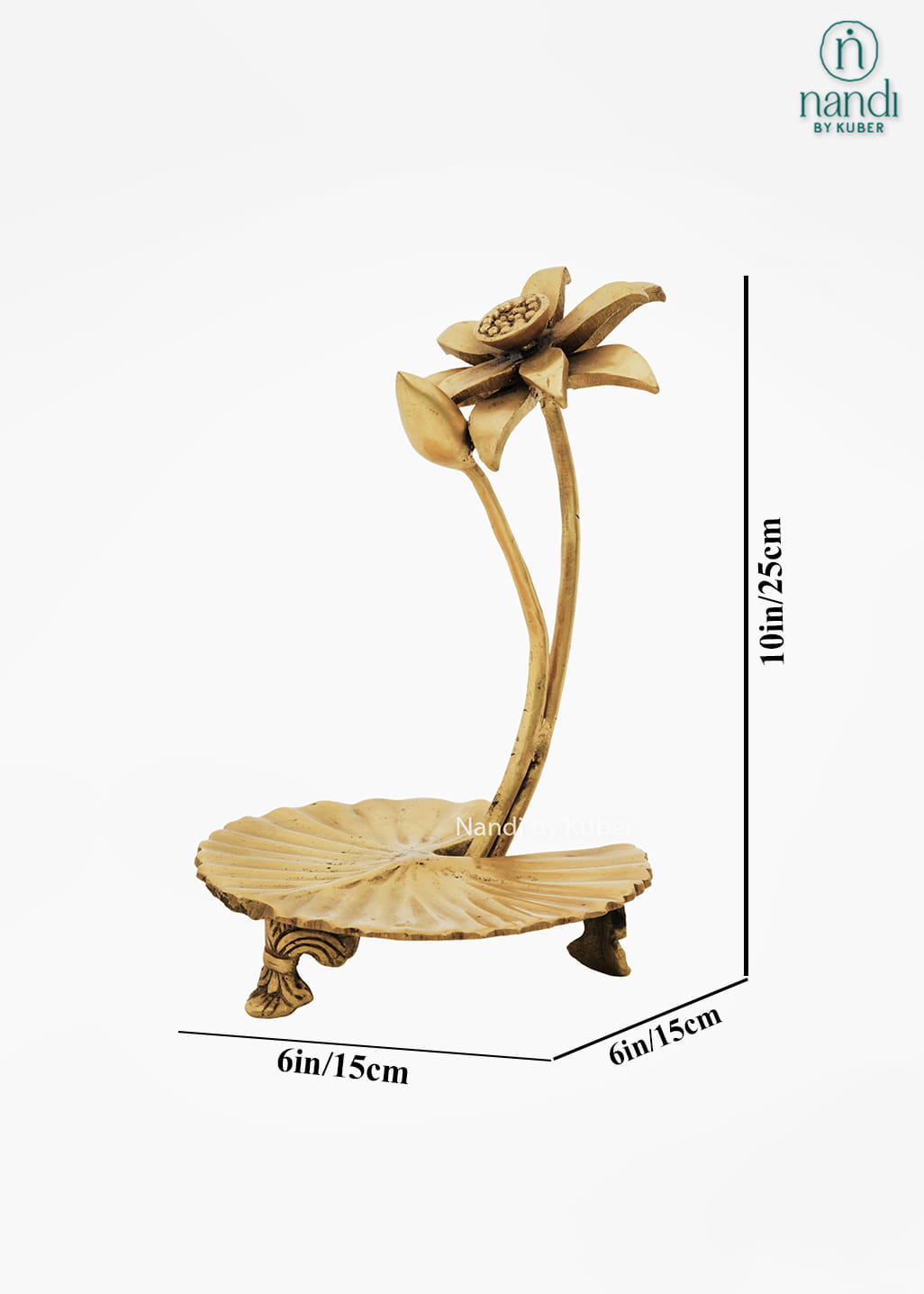 Brass lotus flower stand decorative showpiece