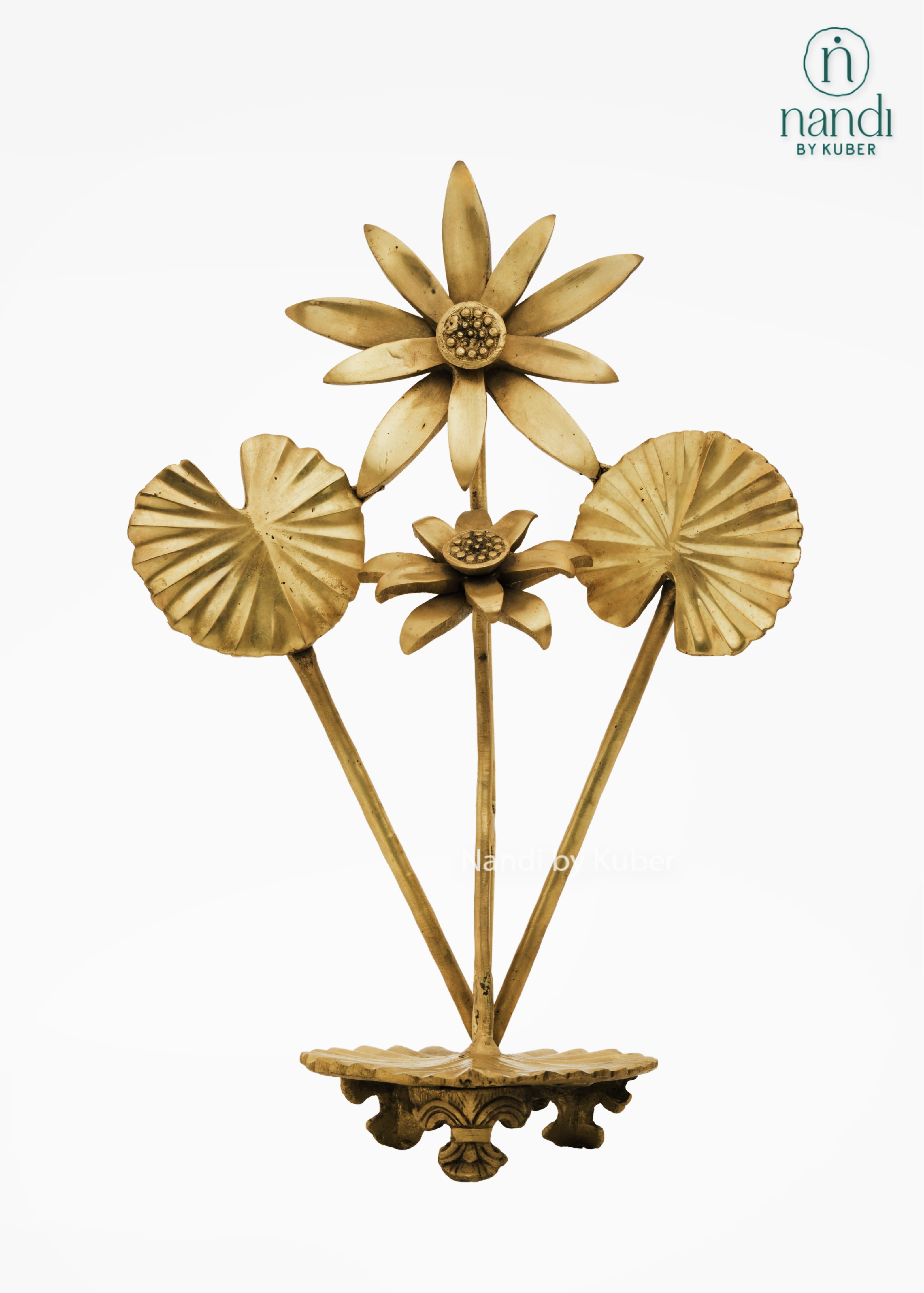 Brass flower stand decorative showpiece