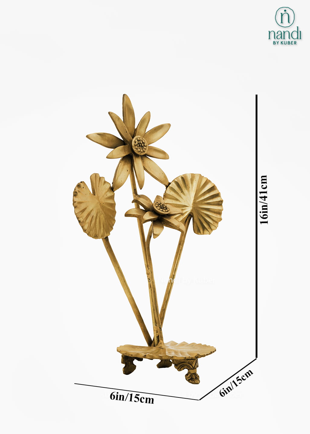 Brass flower stand decorative showpiece