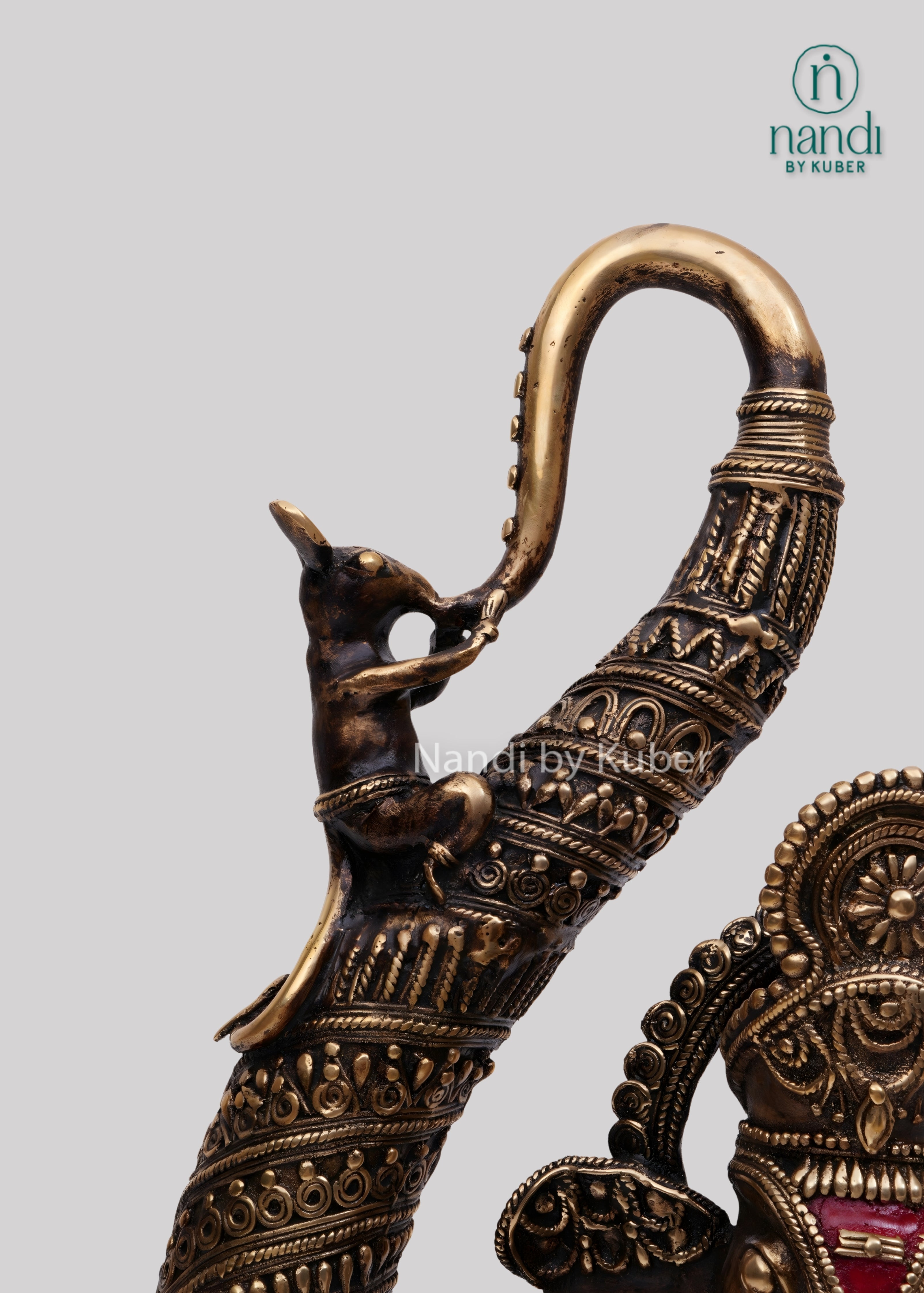 Brass musical Ganesha decorative idol