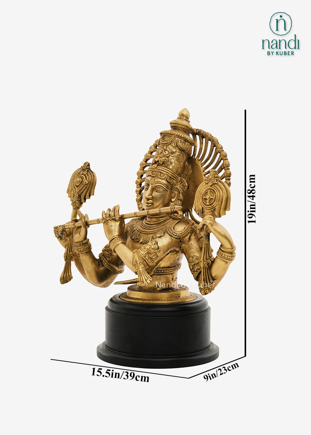 Brass Krishna murliwala decorative idol