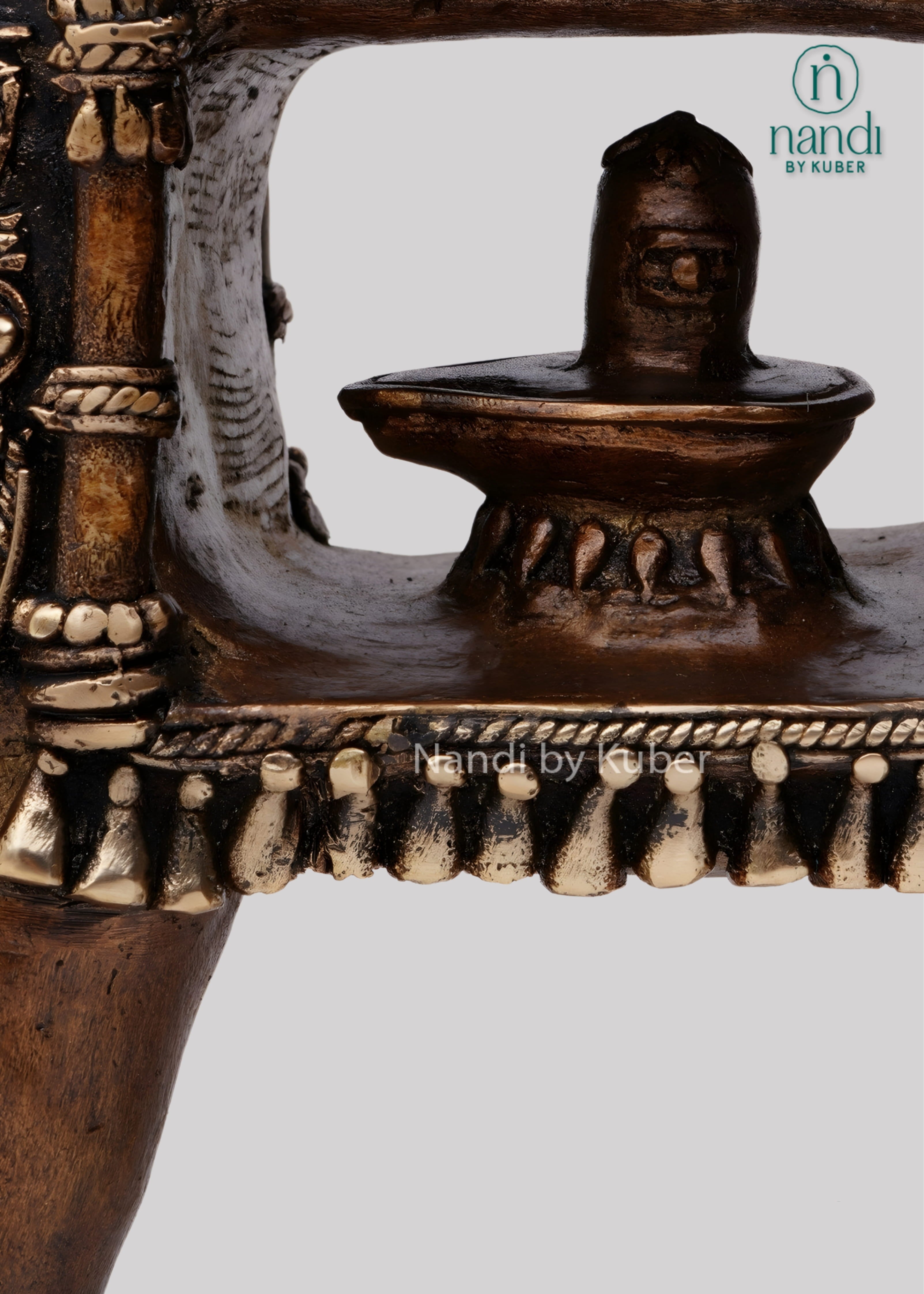 Brass elephant Ram Darbar decor piece