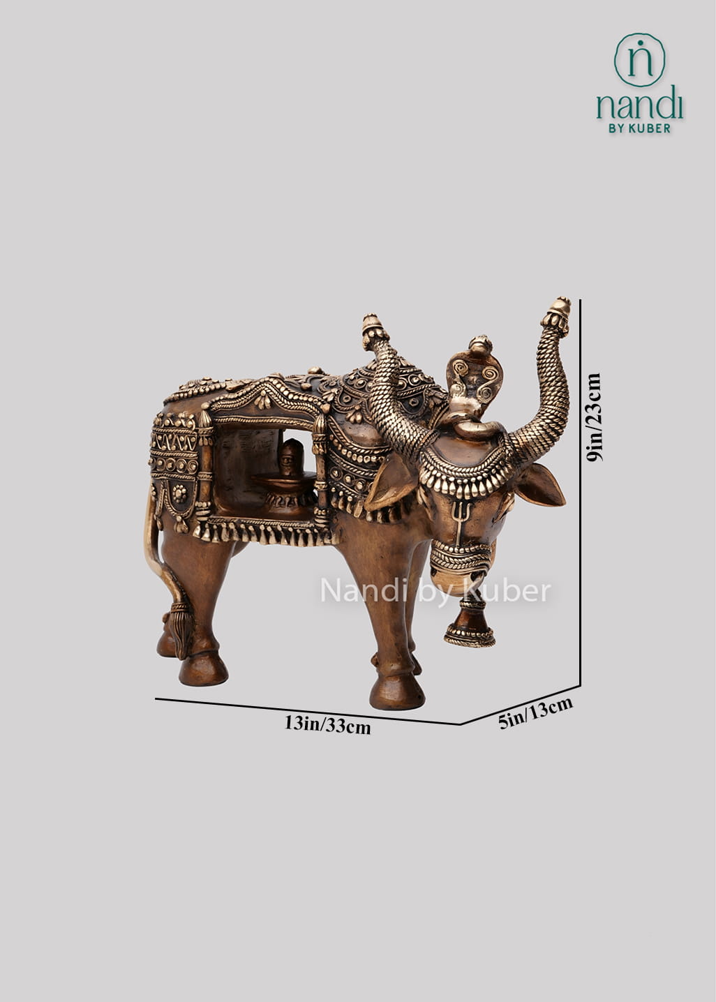 Brass elephant Ram Darbar decor piece