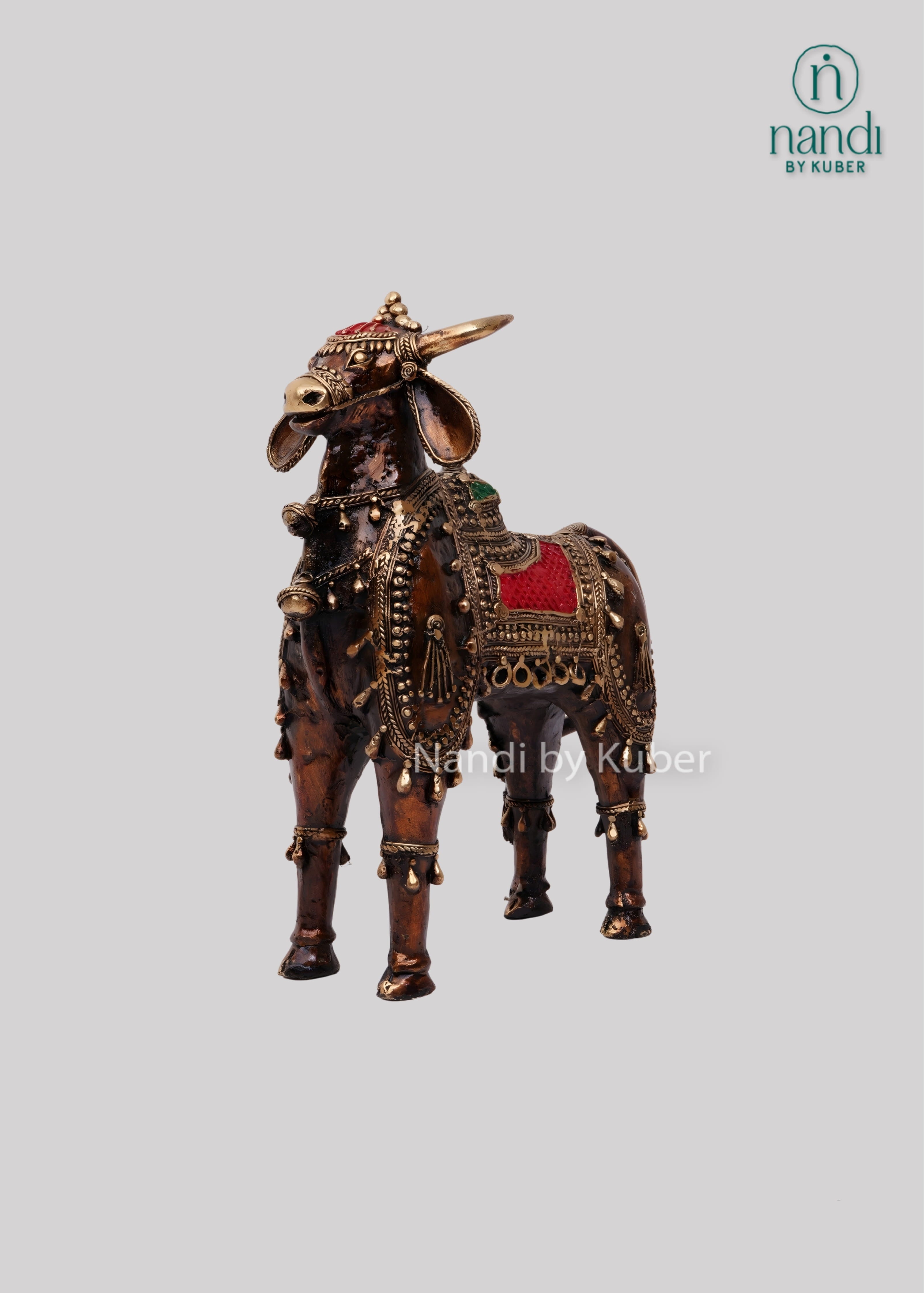 Brass Nandi bull sculpture