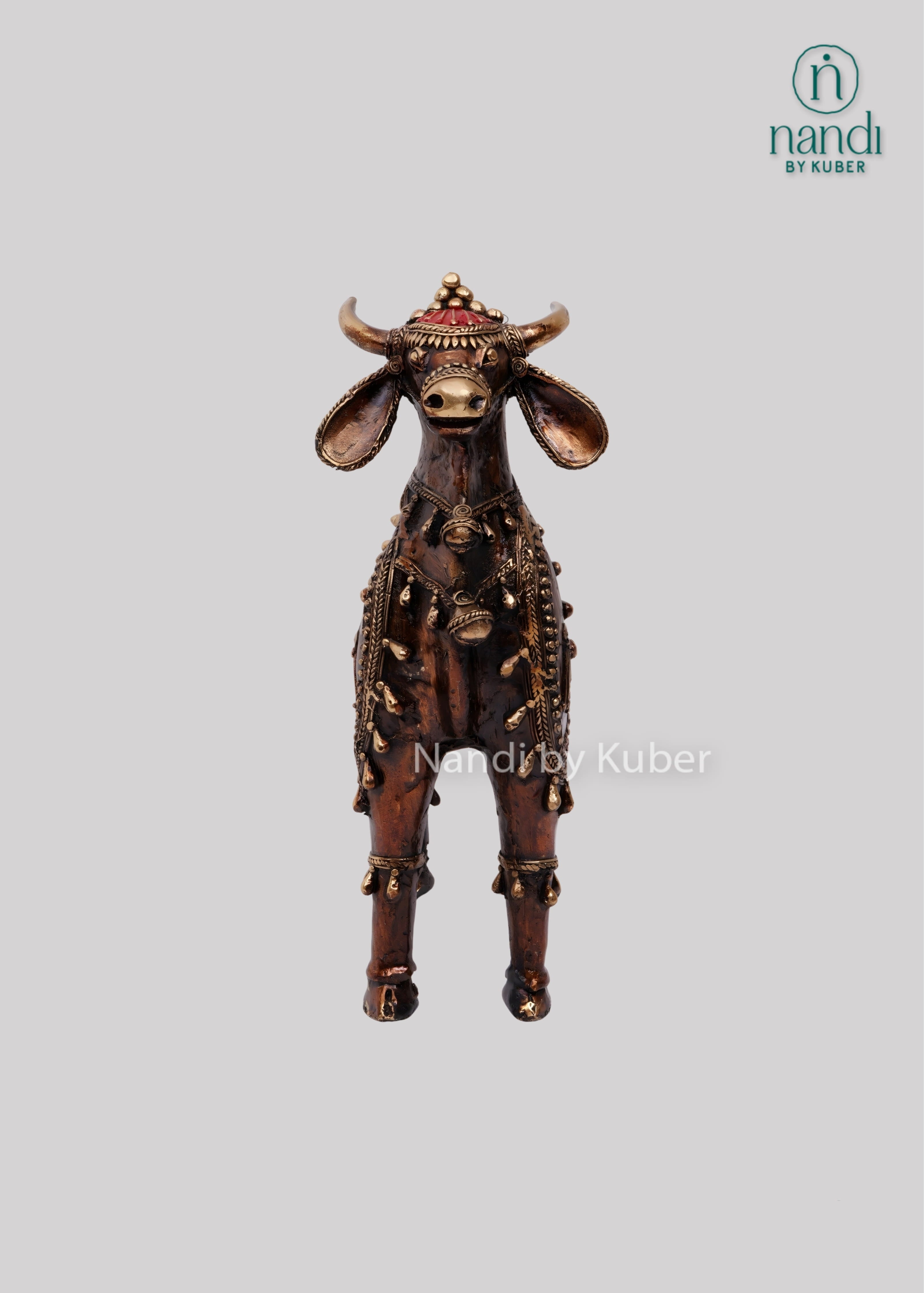 Brass Nandi bull sculpture