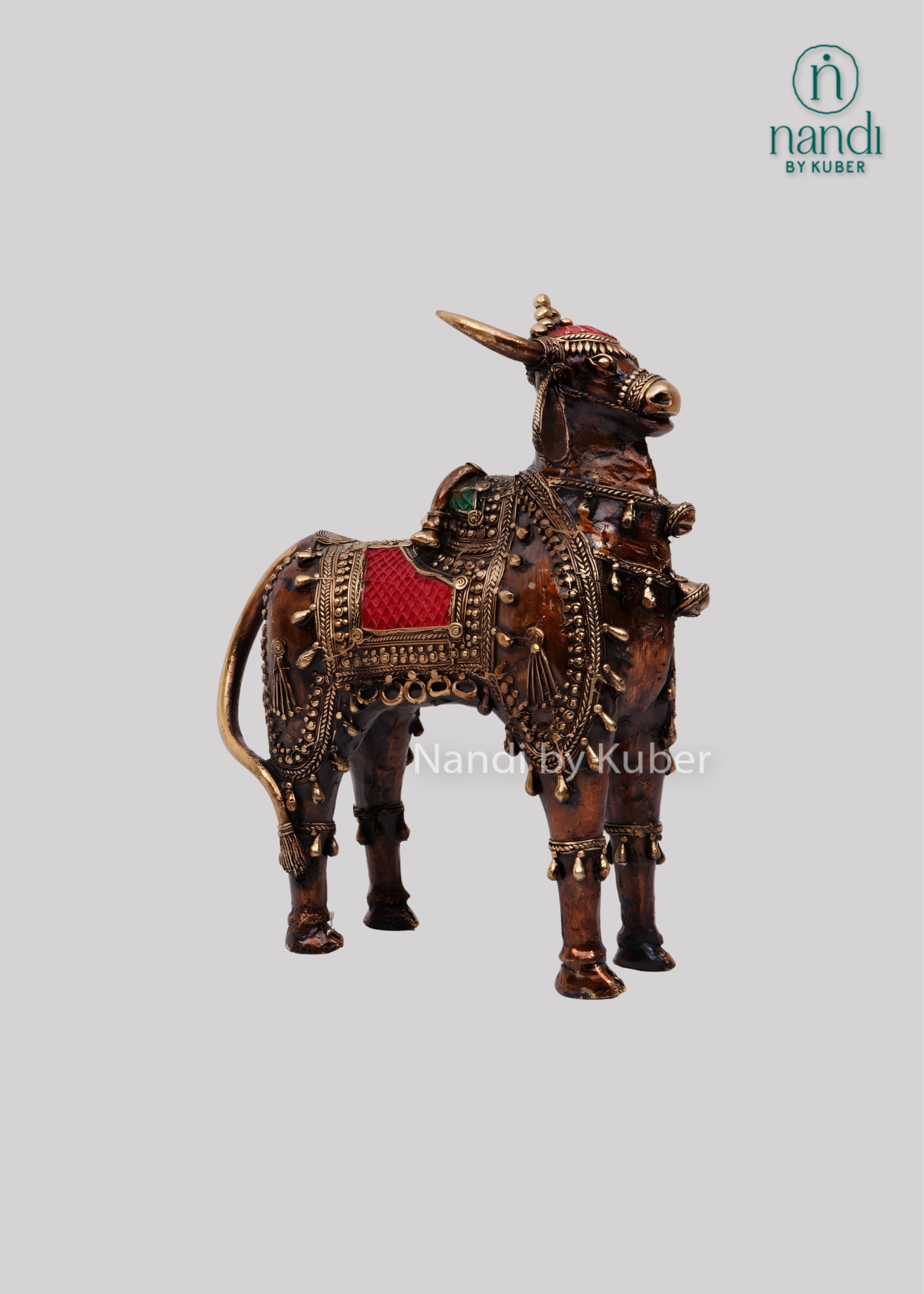 Brass Nandi bull sculpture