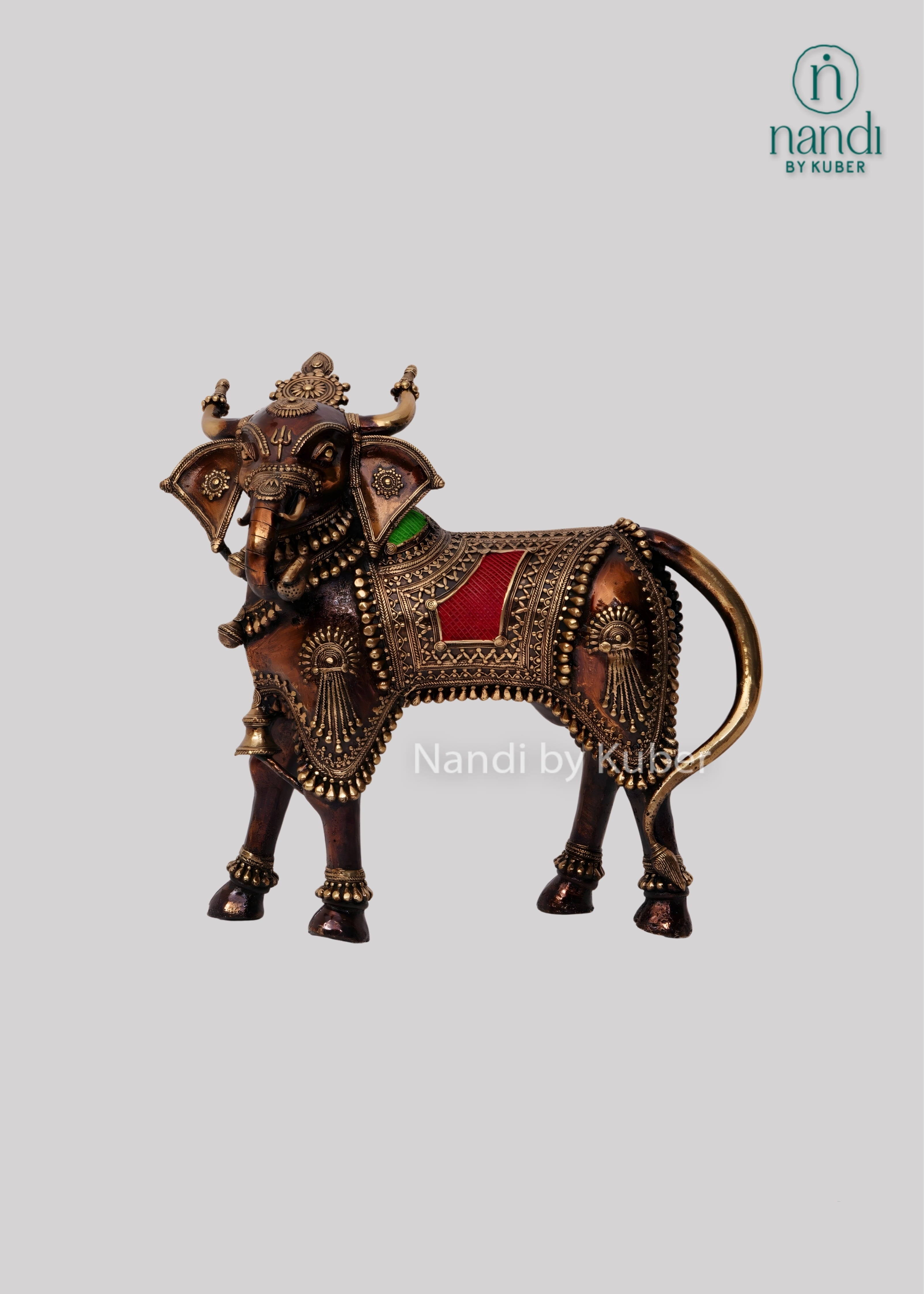 Brass Nandi Vinayak sculpture