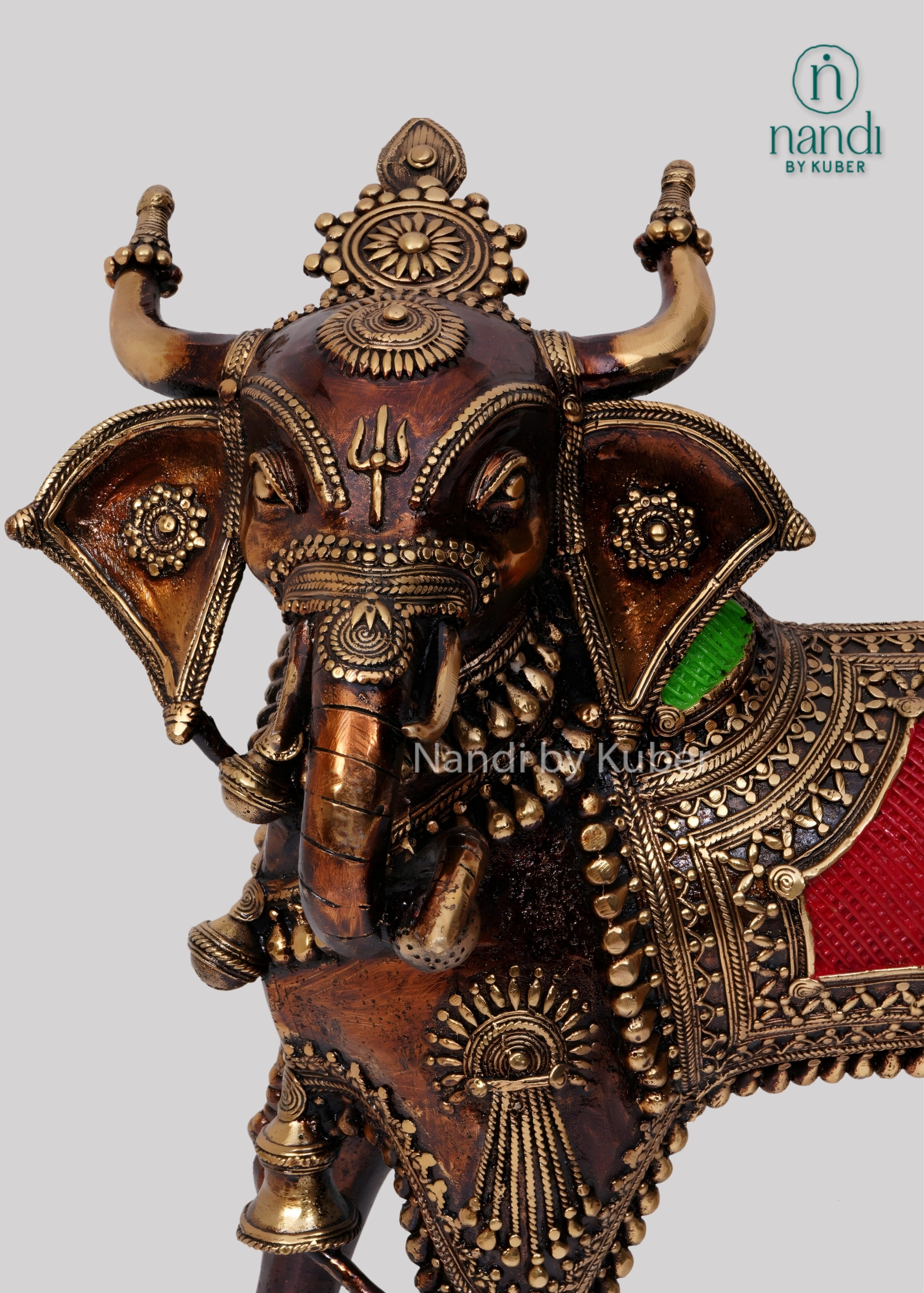 Brass Nandi Vinayak sculpture