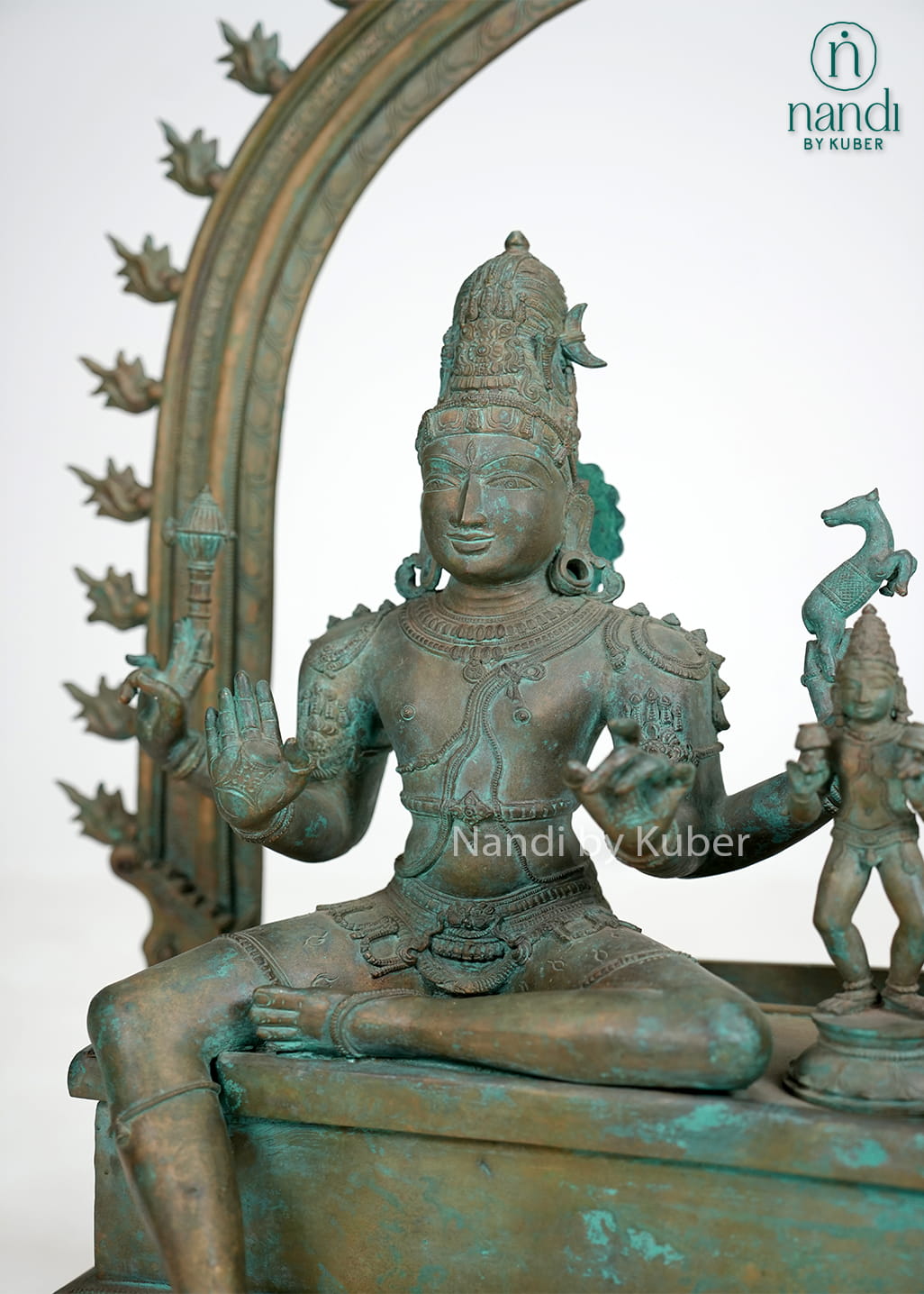 Bronze Shiva and Parvati statue