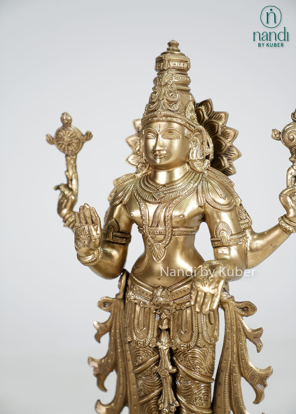 Bronze Surya statue with seven-horse chariot and traditional ornate detailing