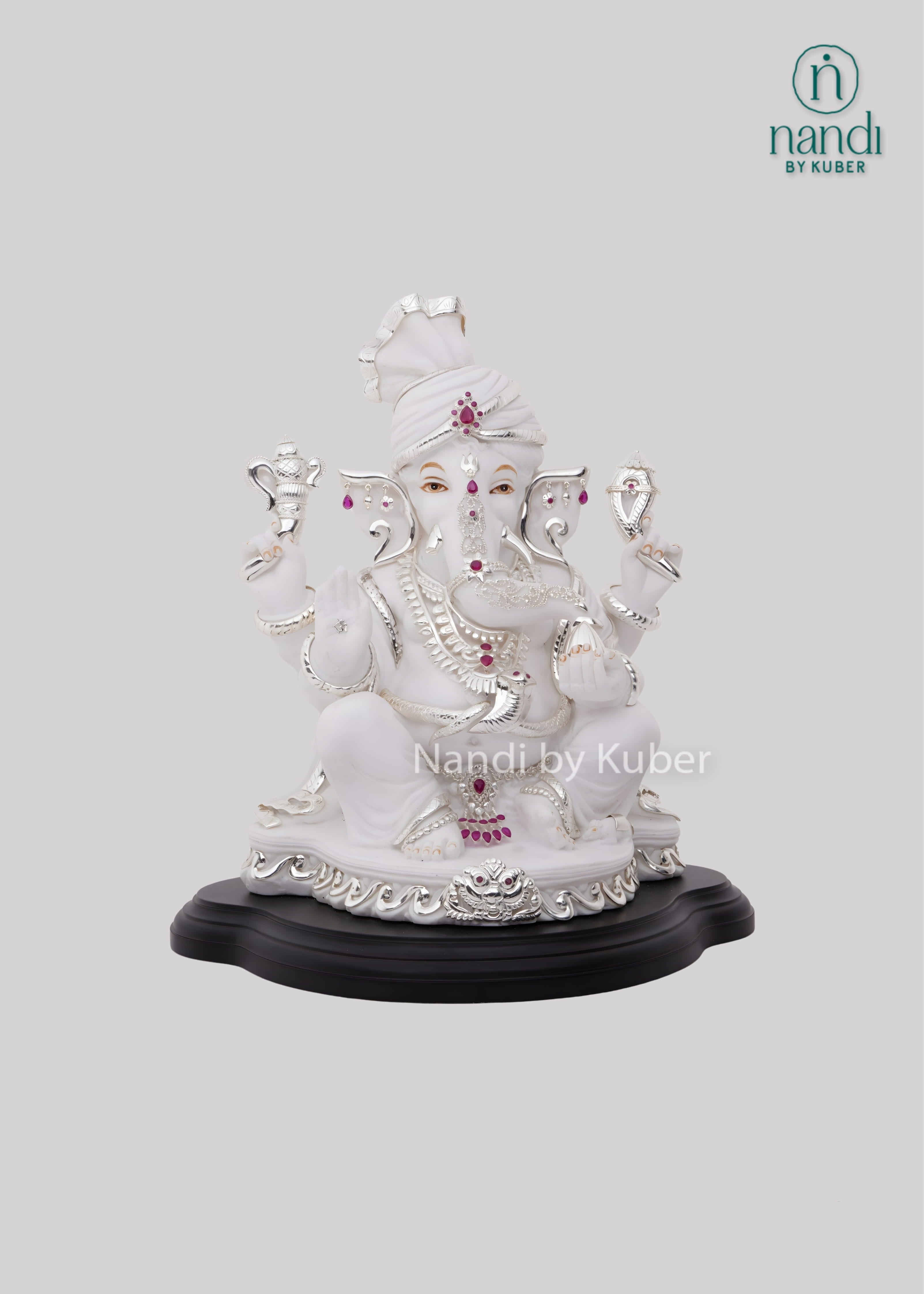 White marble Ganesha statue