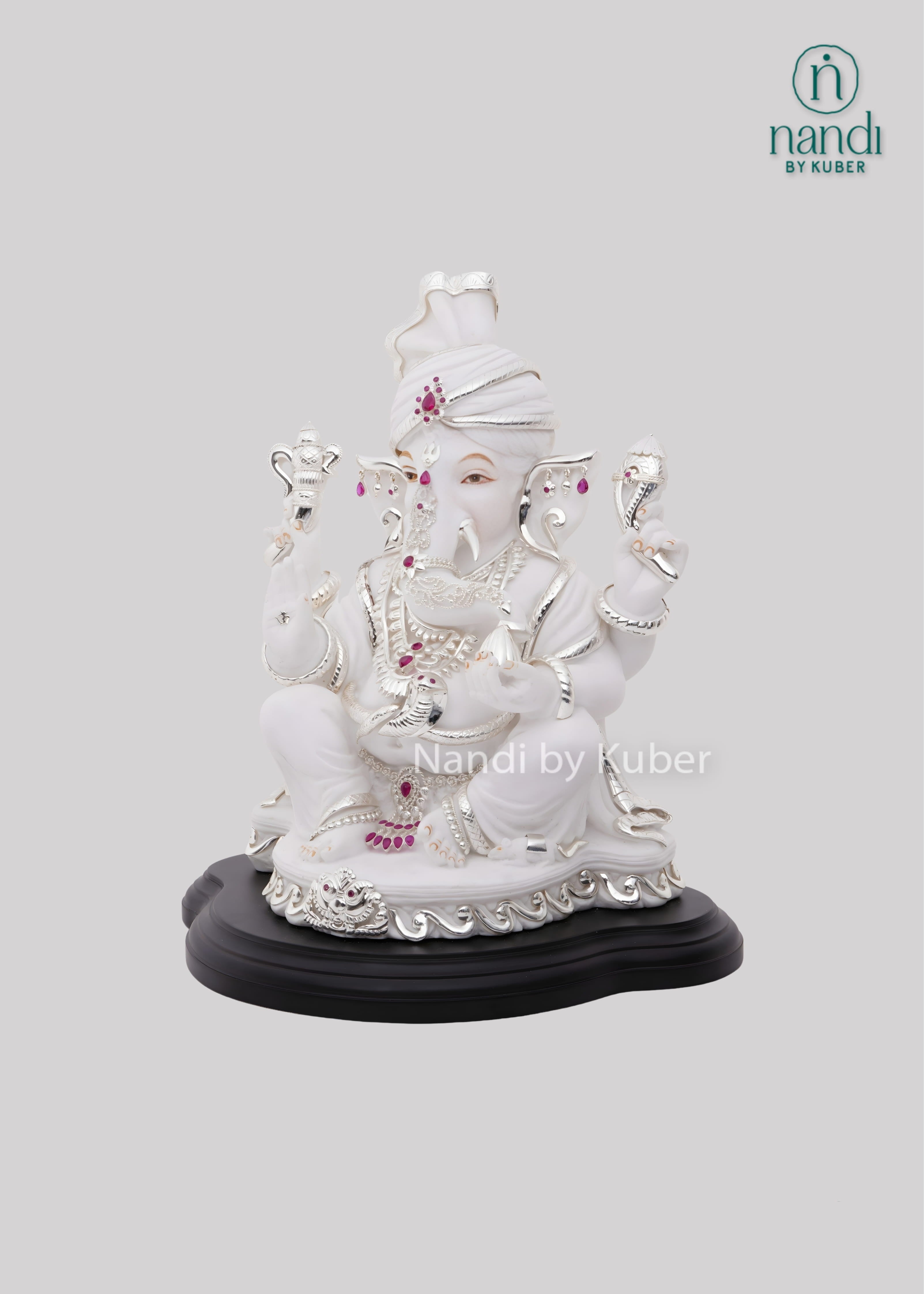 White marble Ganesha statue