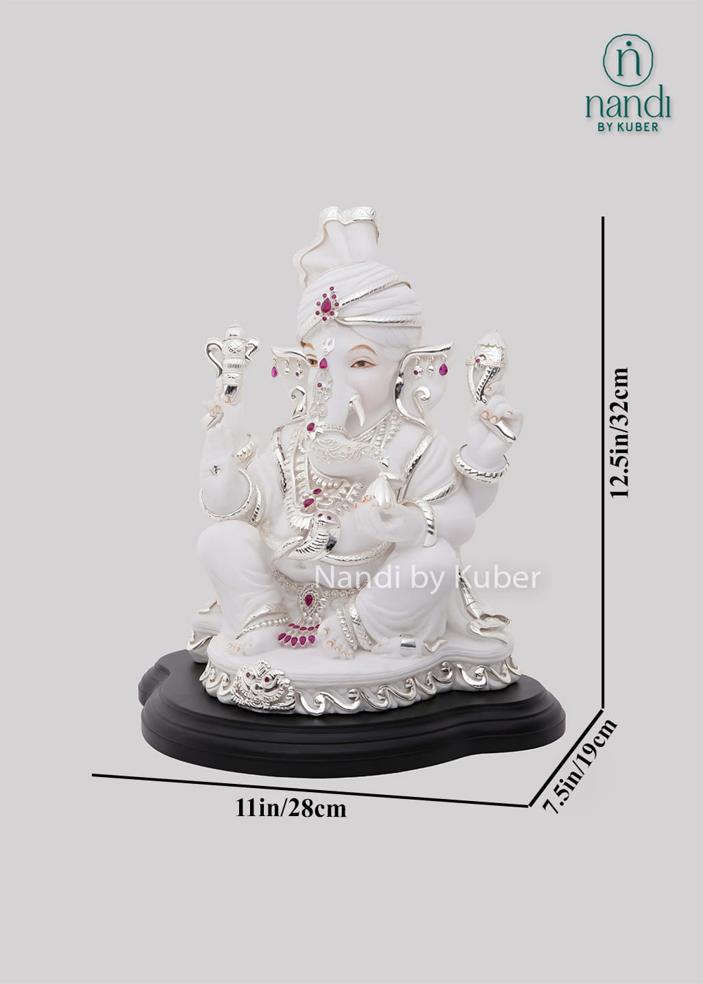 White marble Ganesha statue