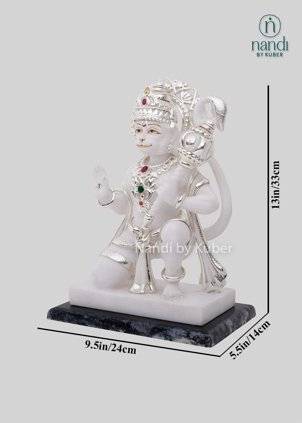 White marble Hanuman statue