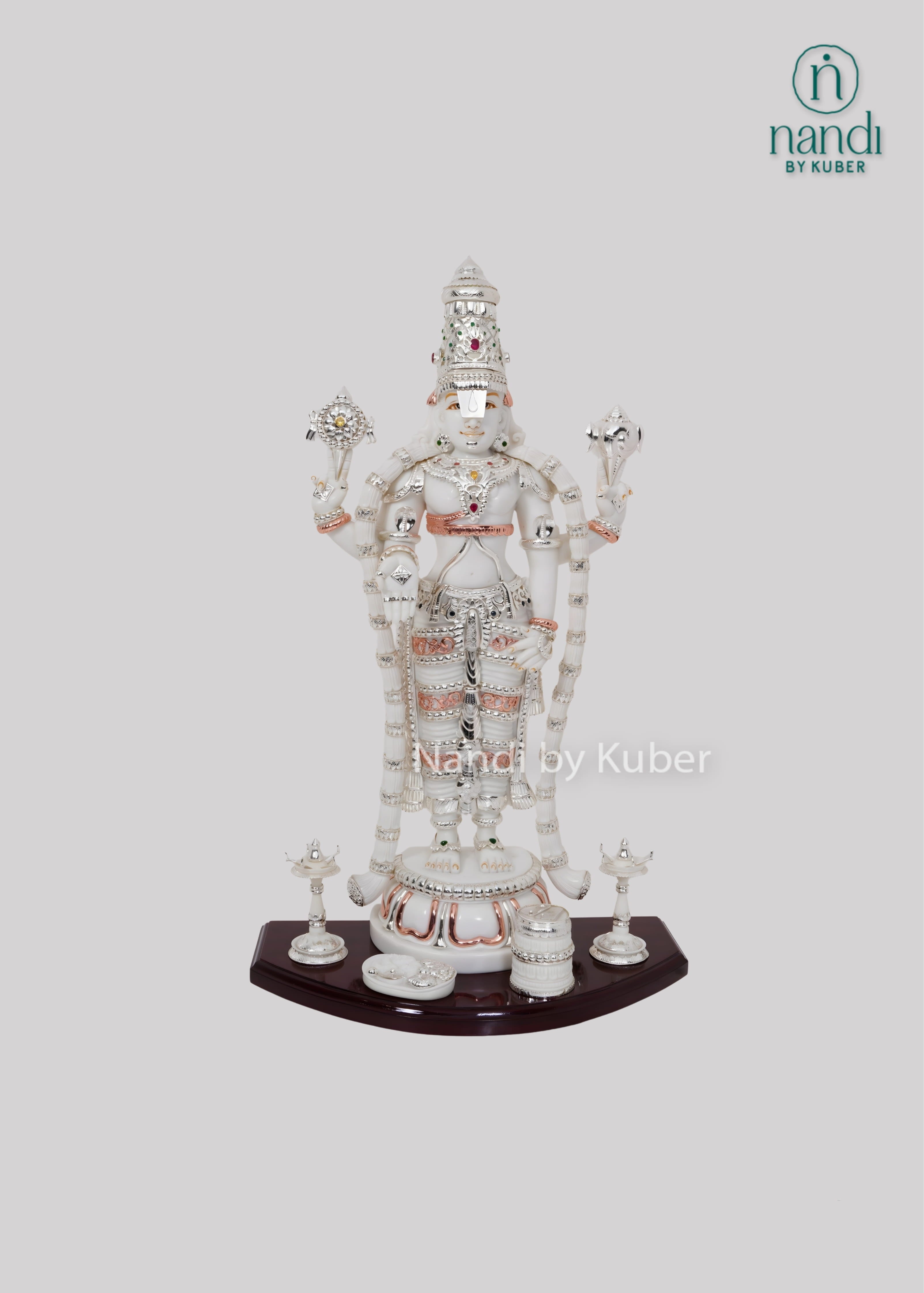 White marble Tirupati Balaji statue