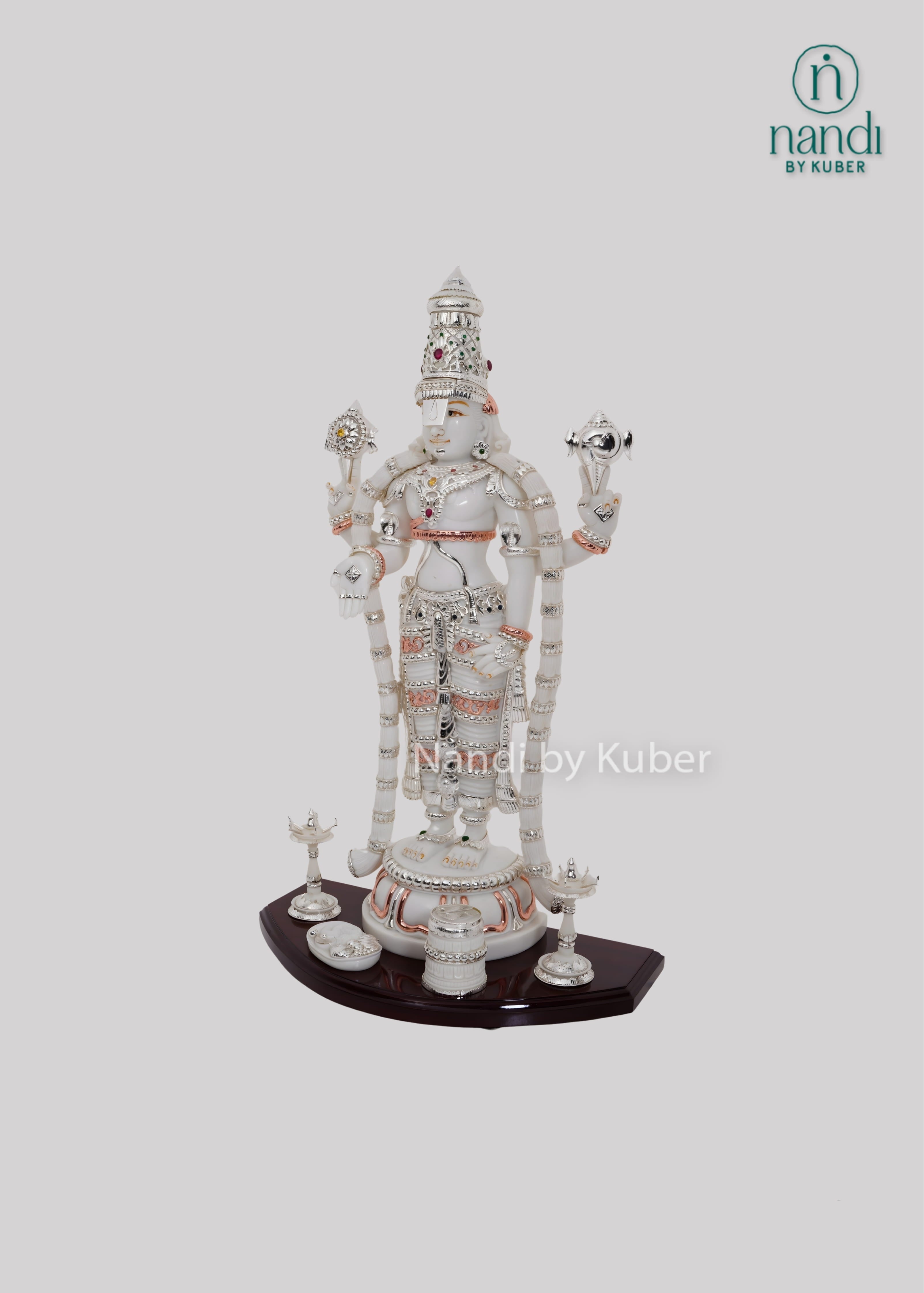White marble Tirupati Balaji statue