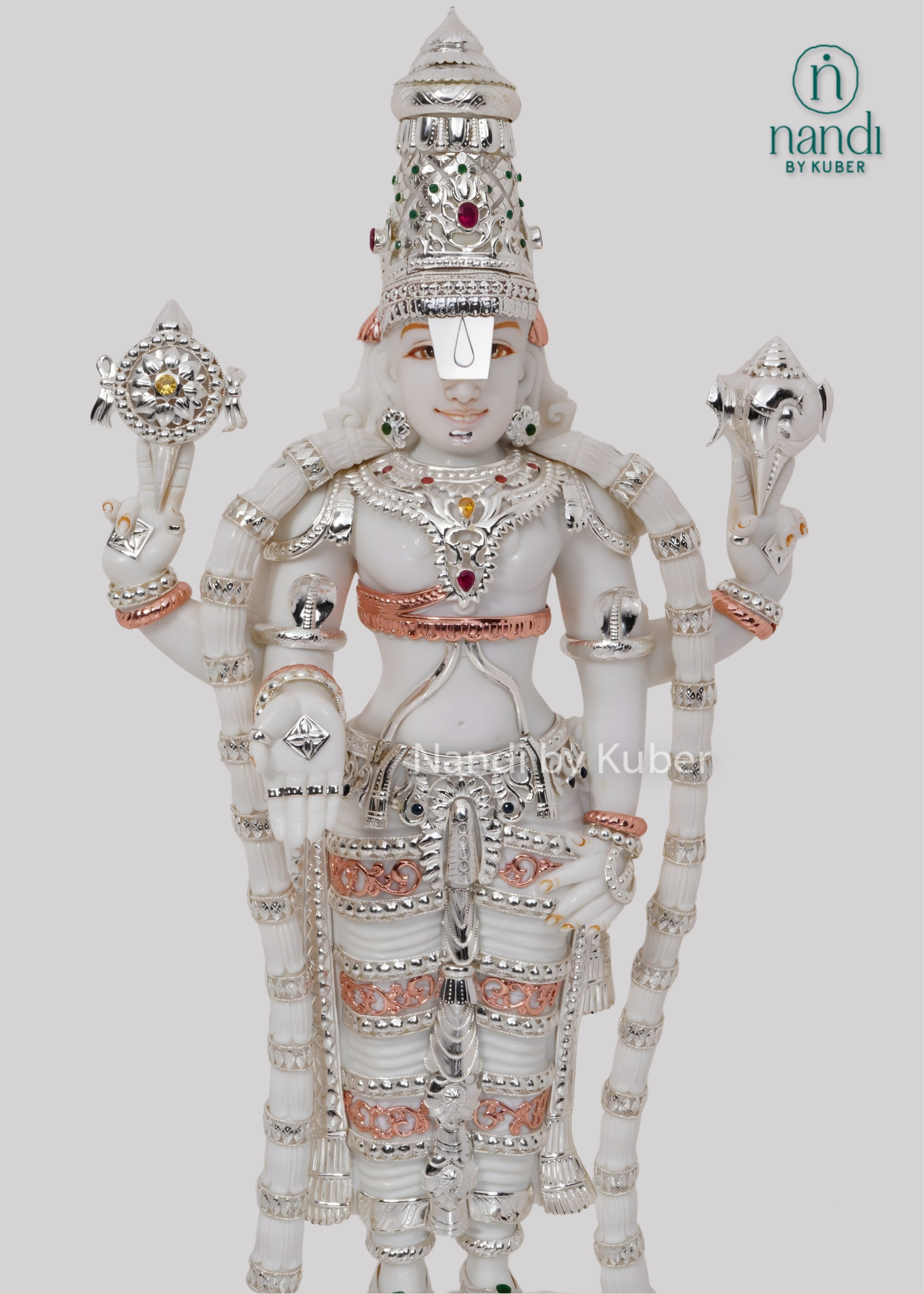 White marble Tirupati Balaji statue
