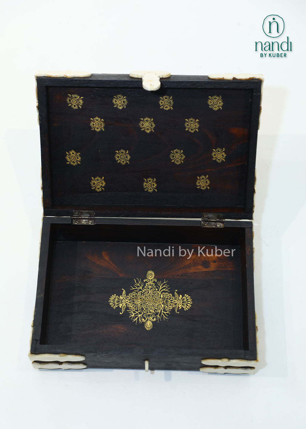 Bone Rectangle Box with Miniature Painting