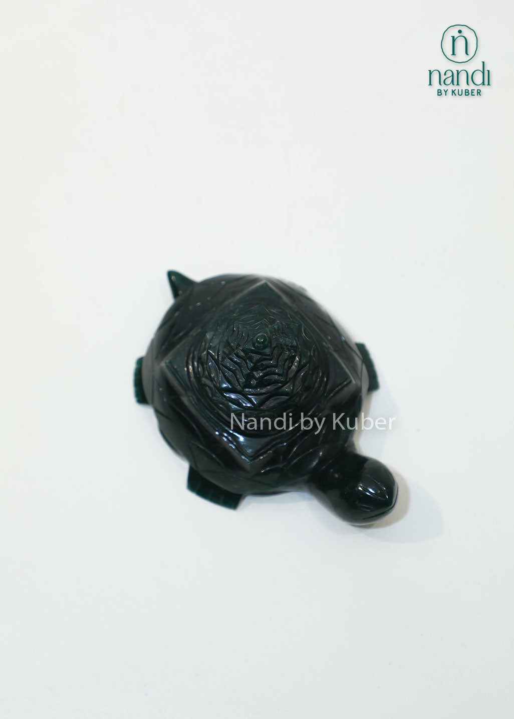 Green jade stone tortoise with Shri Yantra carving, Vastu and Feng Shui prosperity symbol for wealth, positive energy, home décor, office desk decoration, and spiritual gifting.