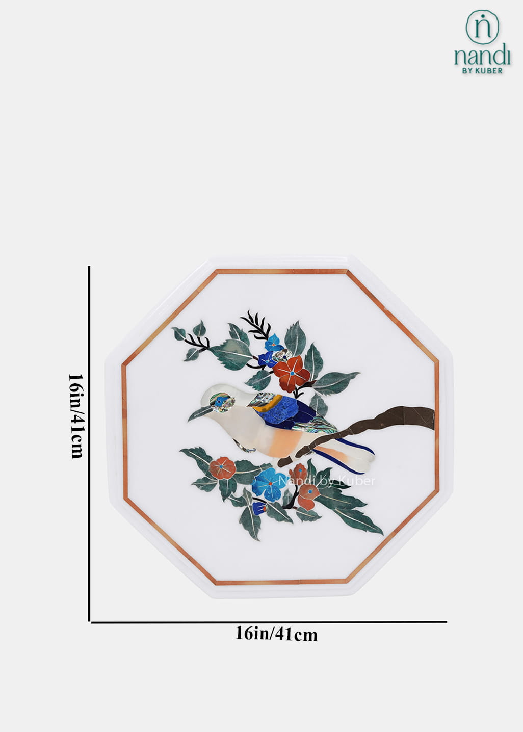 Marble bird wall art decorative panel