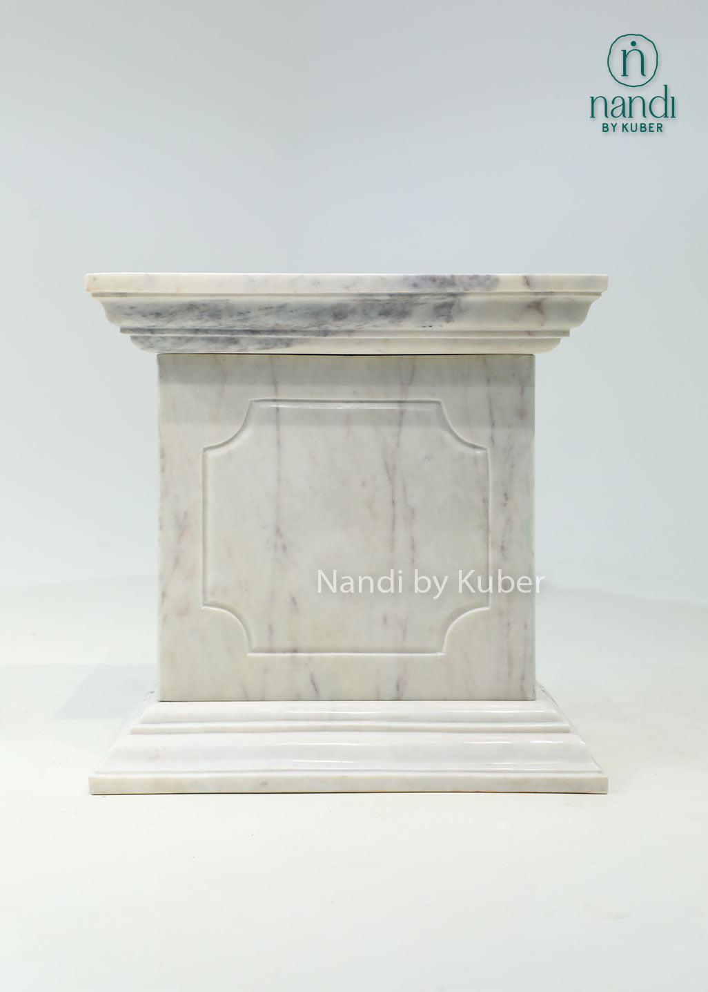 Elegant marble pedestal with timeless detailing, perfect for displaying sculptures, plants, vases, and decorative art pieces.