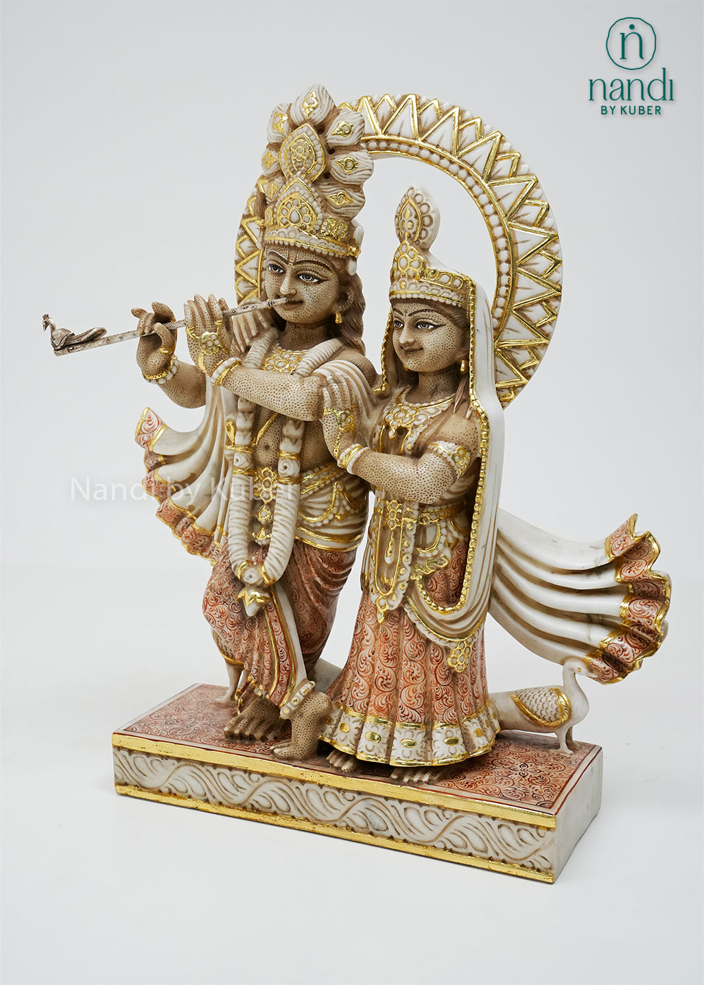 Elegant Radha Krishna Jugal Jodi statue symbolizing divine love, devotion, and harmony, crafted with intricate detailing to enrich any sacred or decorative space.