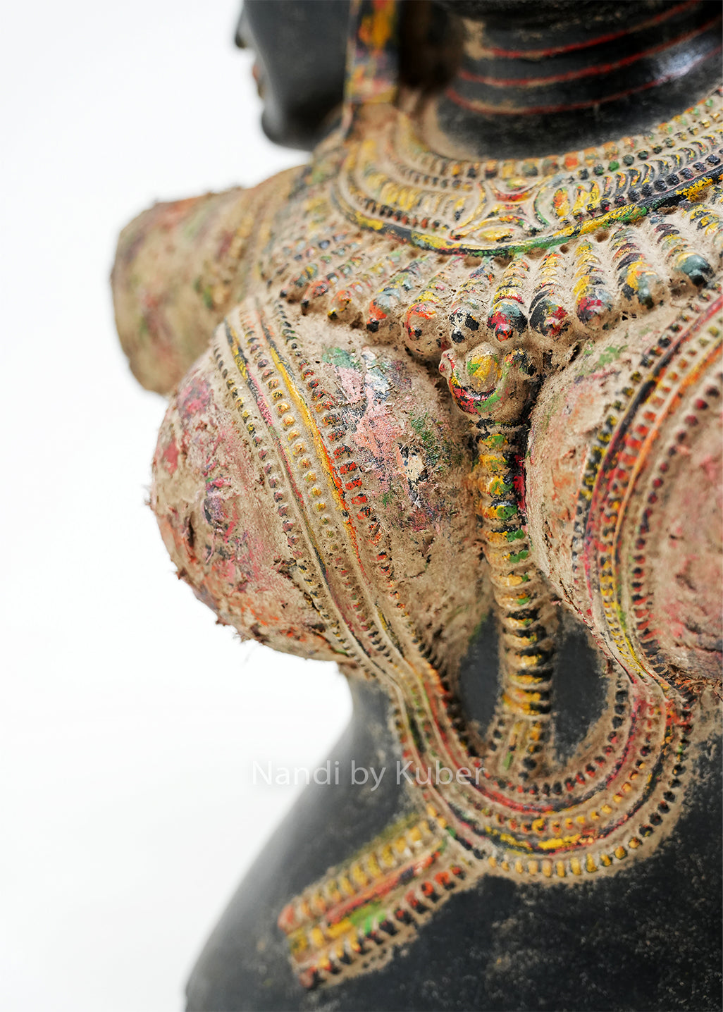 Decorative three-faced lady bust with intricate detailing and antique finish, symbolizing beauty, wisdom, and artistic elegance.