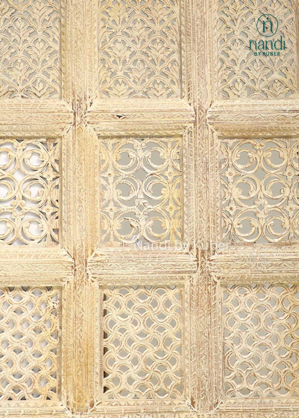 Hand-carved wooden wall décor panel with intricate detailing and antique finish, bringing timeless elegance and artisanal charm to any space.